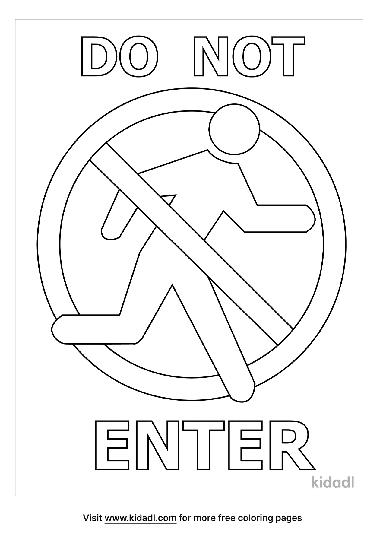Do Not Enter Coloring Page