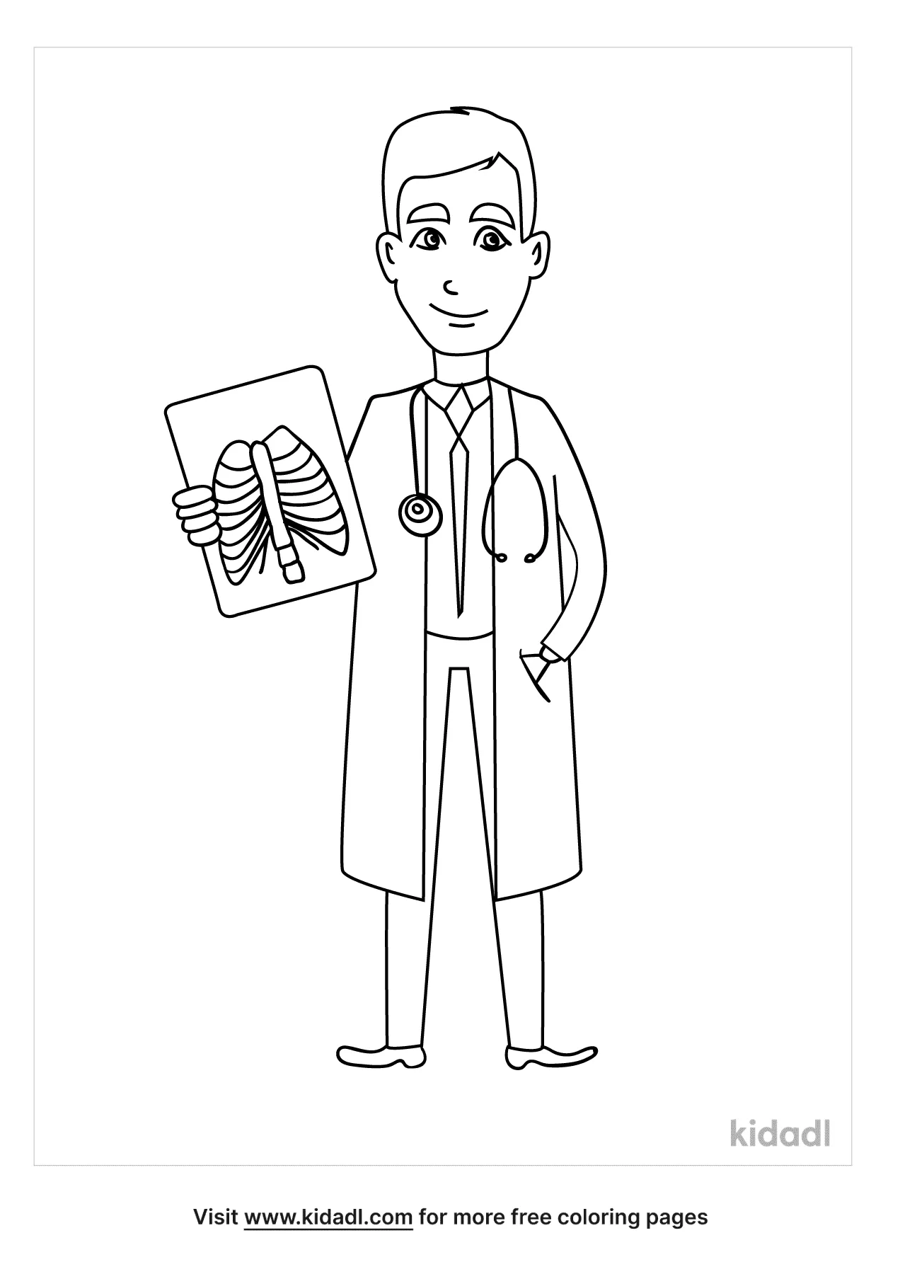 Doctor's X-Ray Coloring Page