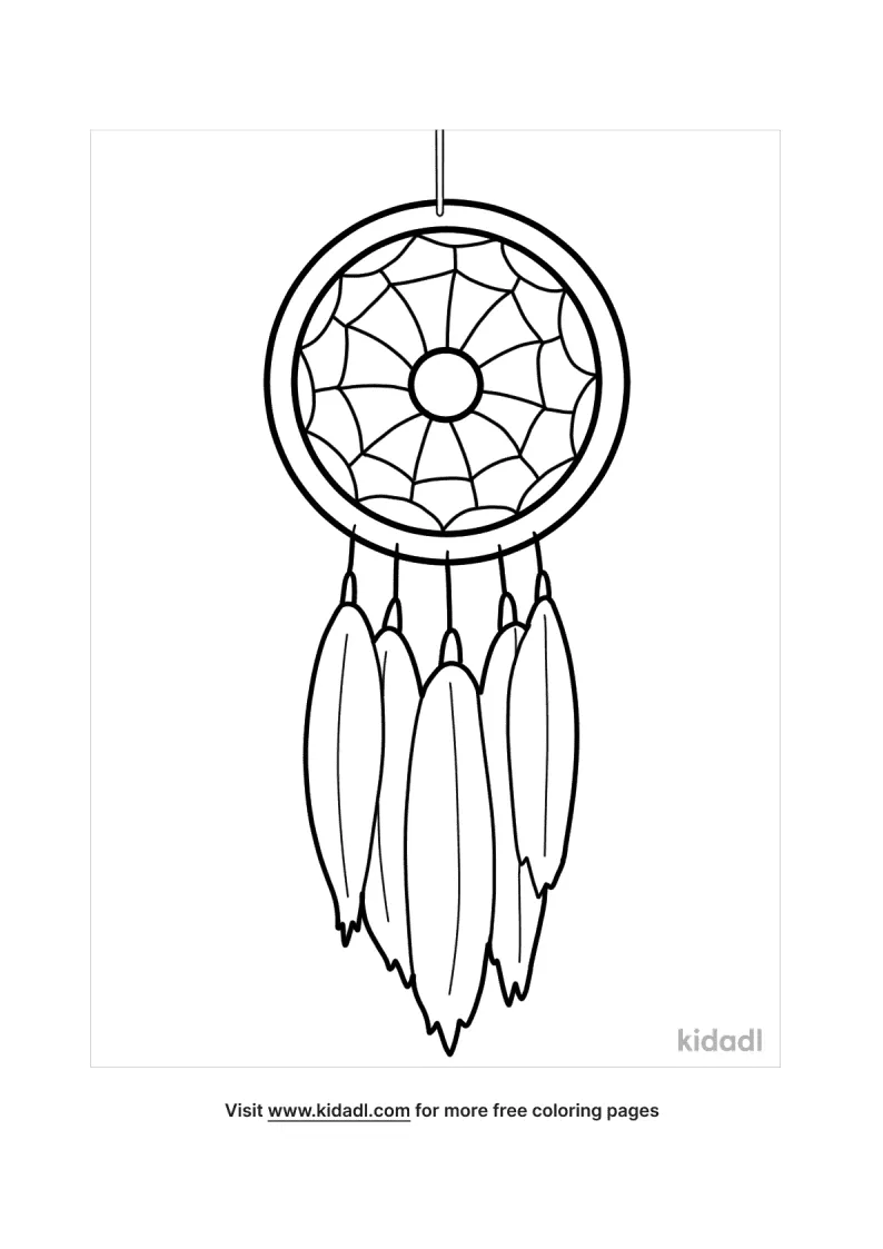 dream catcher coloring pages for kids