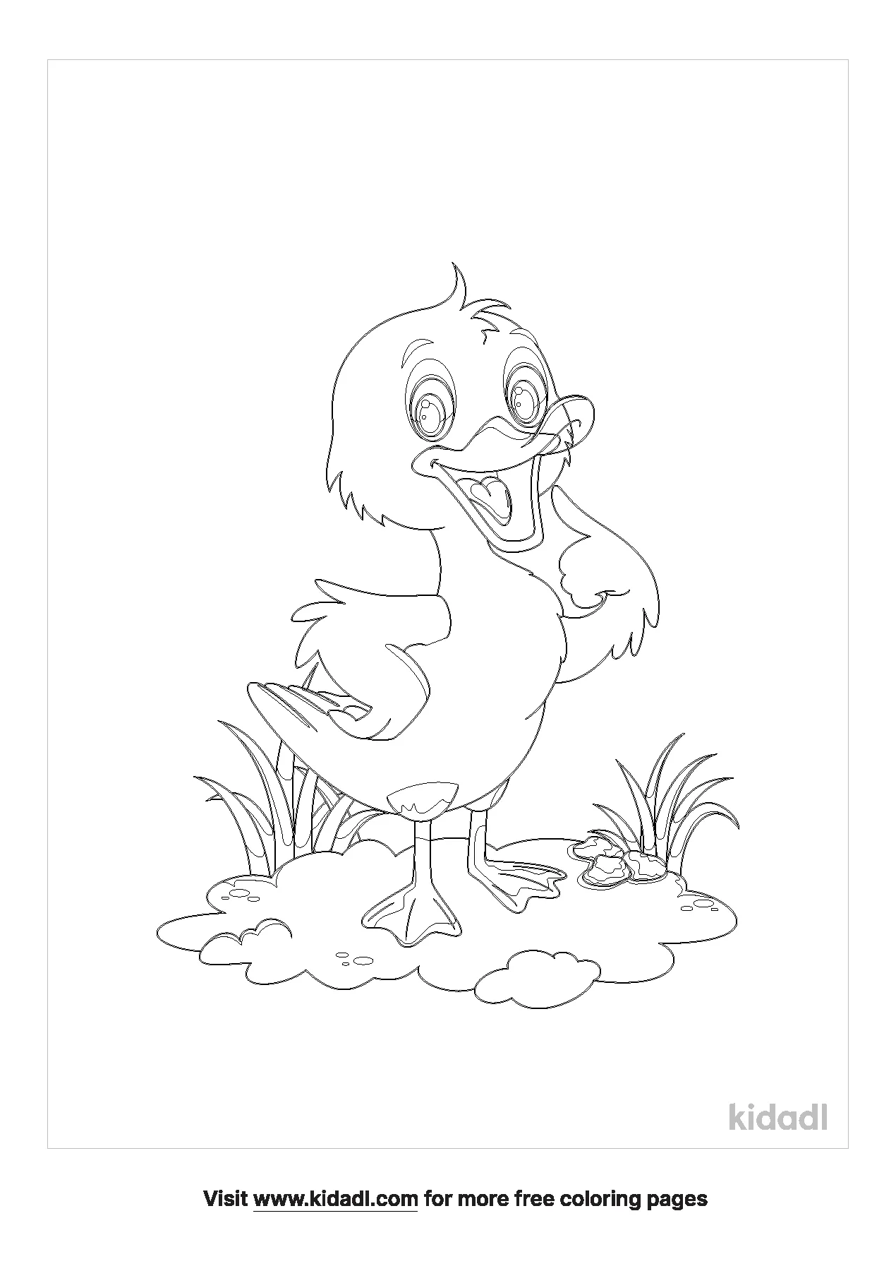 Easter Duck Coloring Page