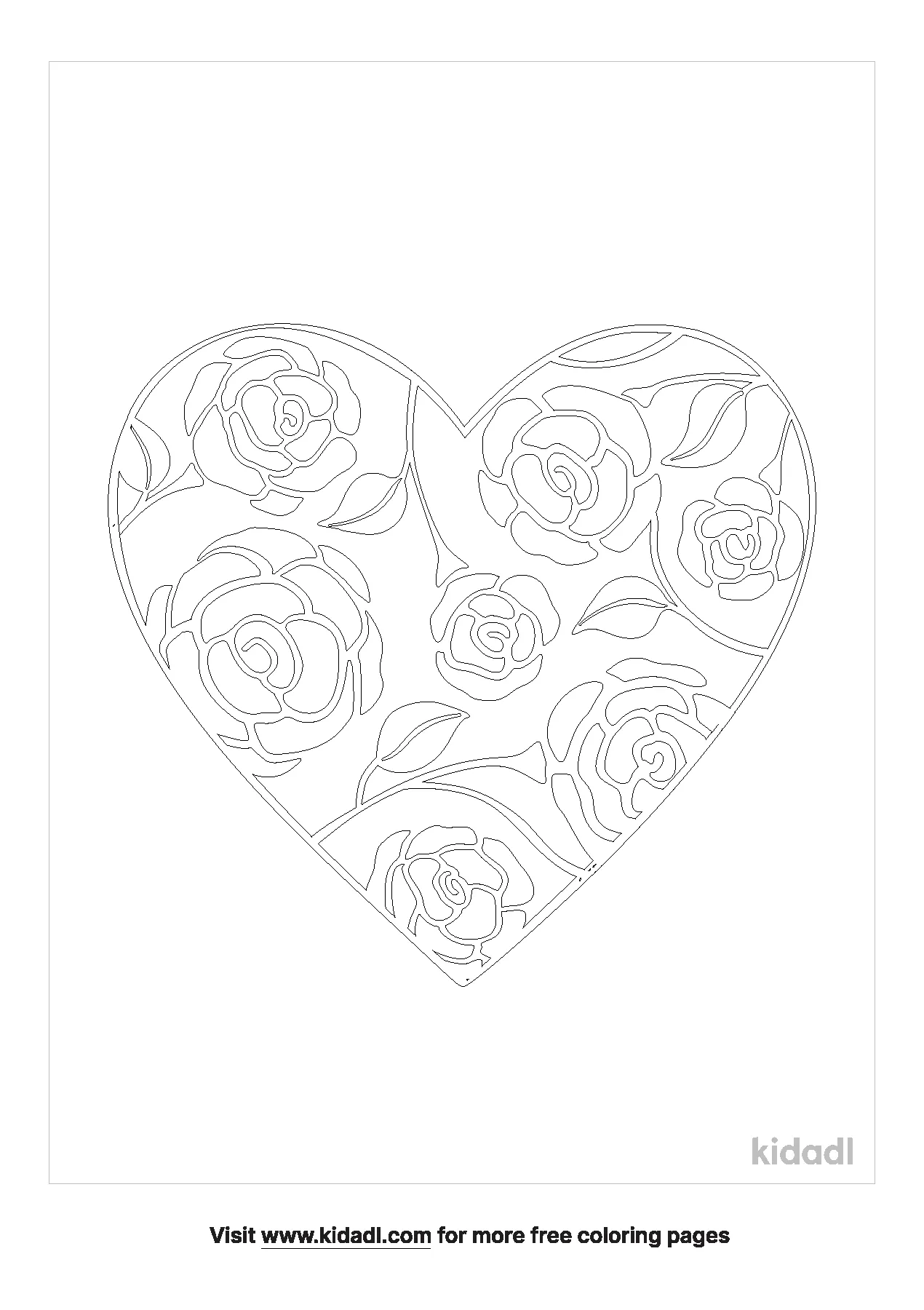Easy Abstract Heart Coloring Page