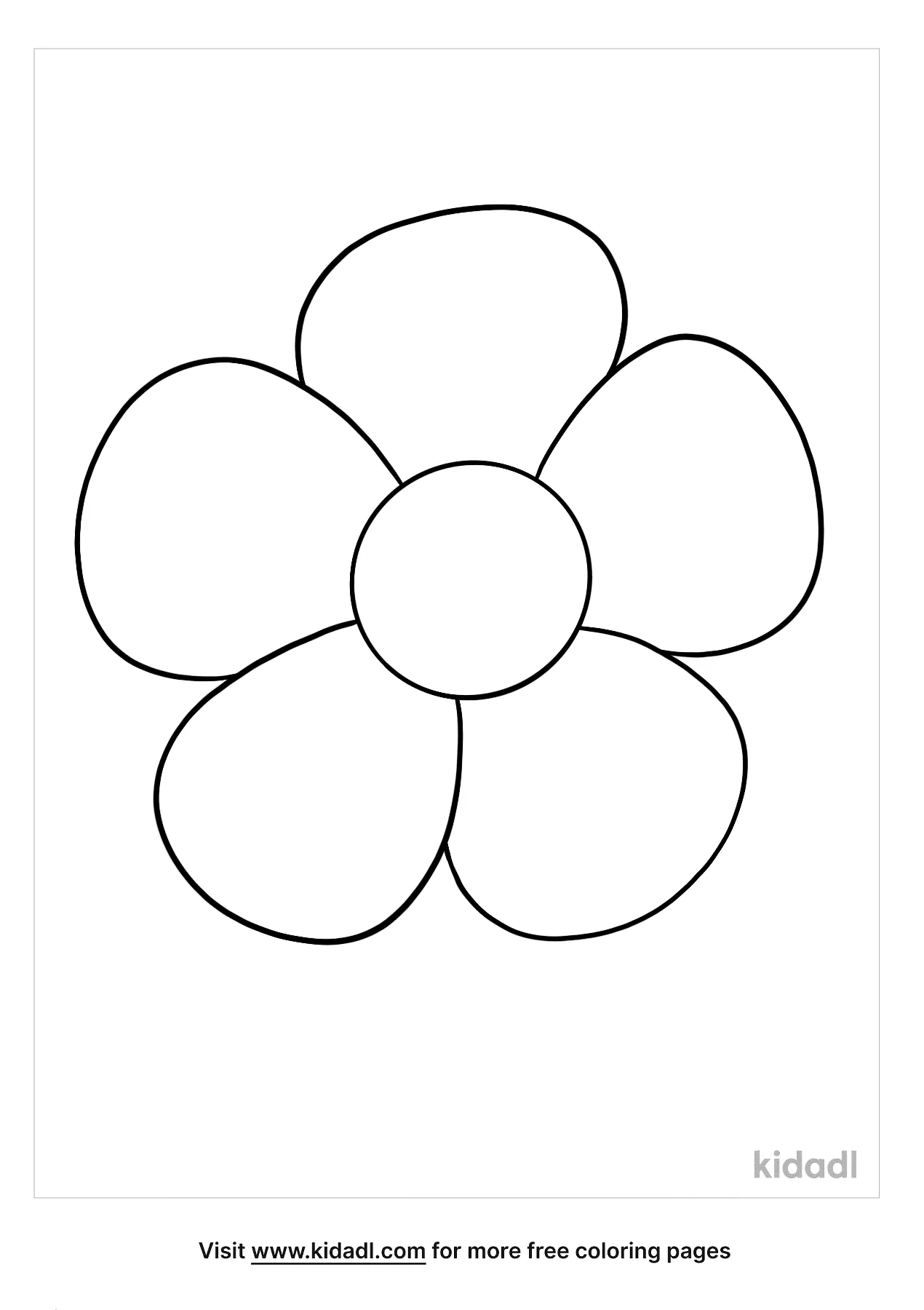 simple flower coloring pages