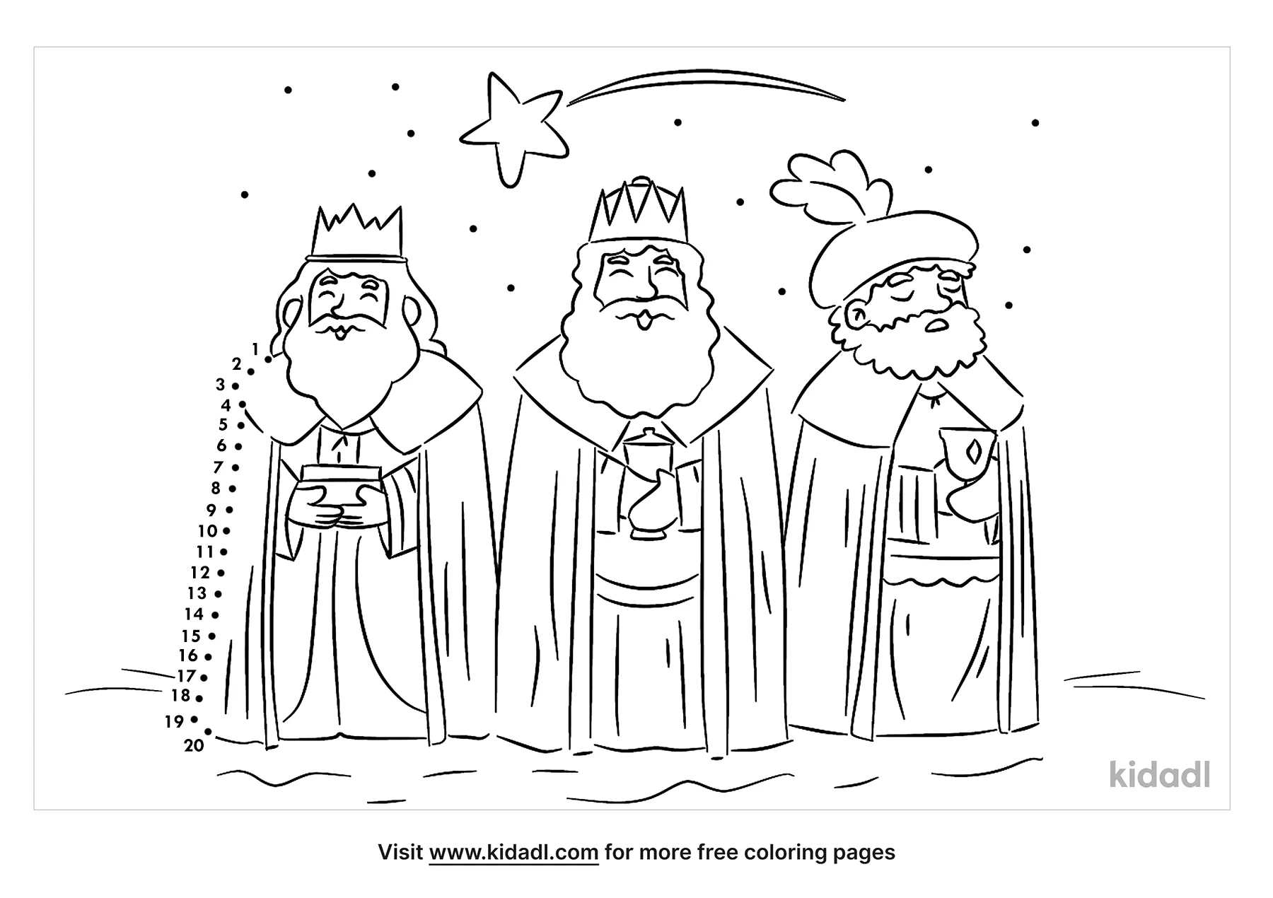 coloring pages 3 wise men