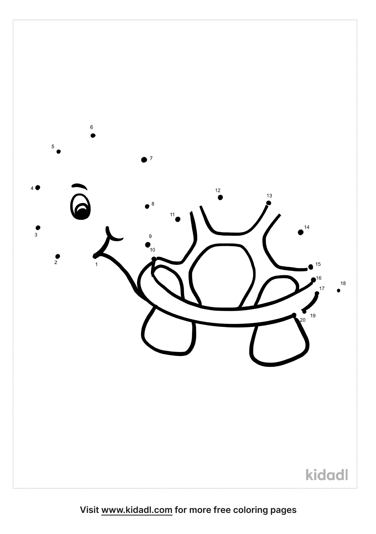 Free Animal Easy 1 Dot To Dot Printables For Kids Kidadl