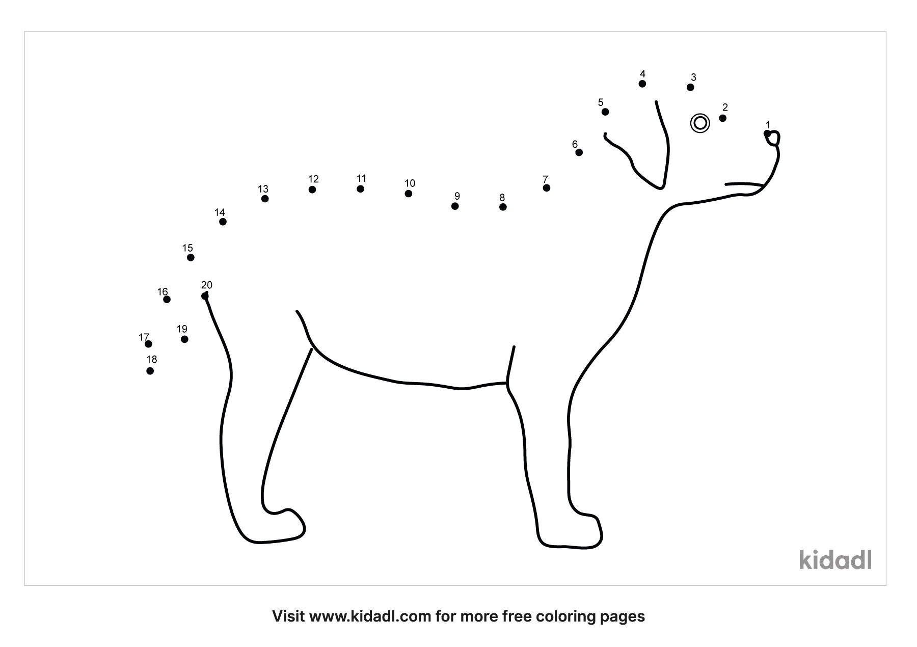 Free Kangaroo Easy 1 Dot To Dot Printables For Kids Kidadl