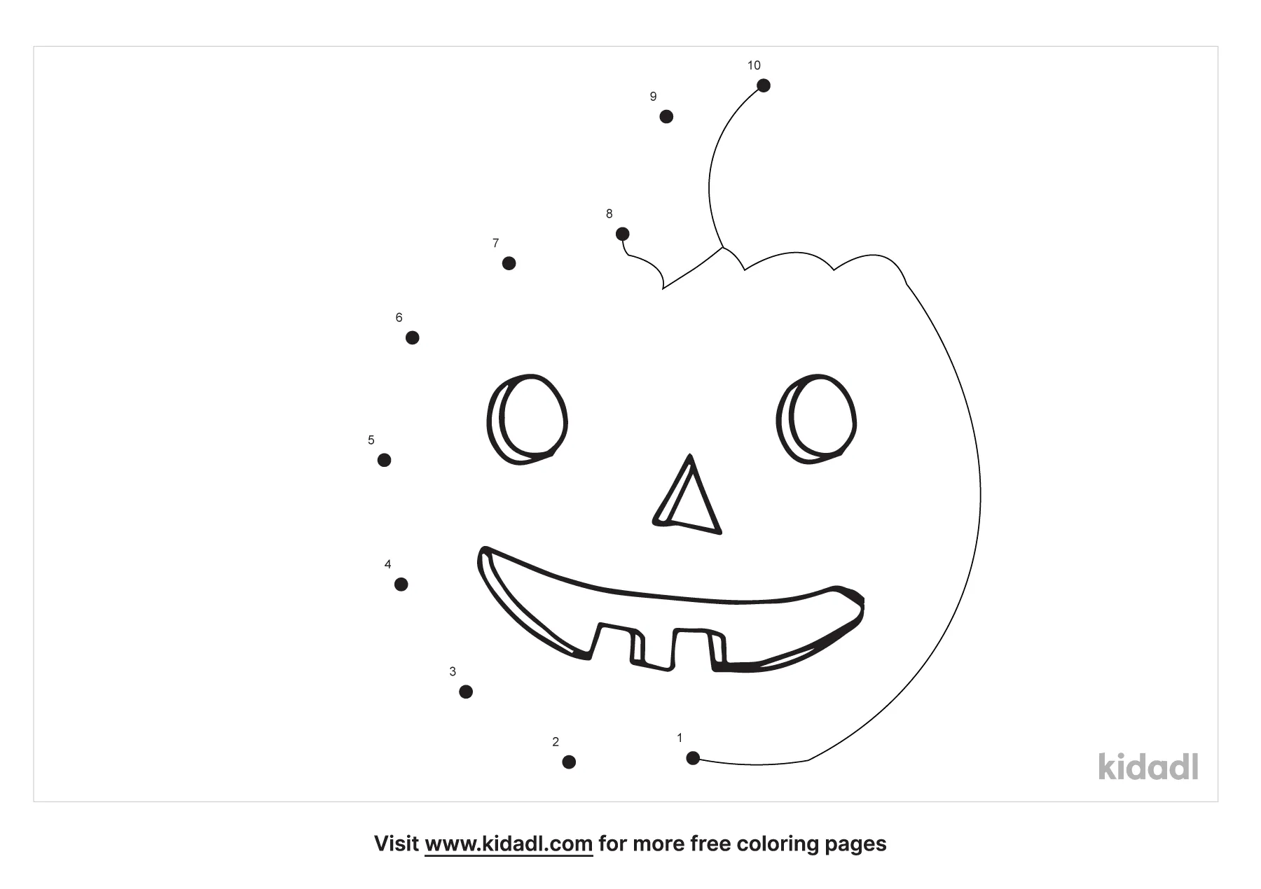 Free Halloween easy Free Dot to Dot Printables Kidadl