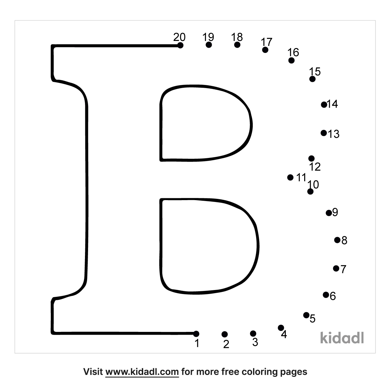 Free Letter J Easy 1 Dot To Dot Printables For Kids Kidadl