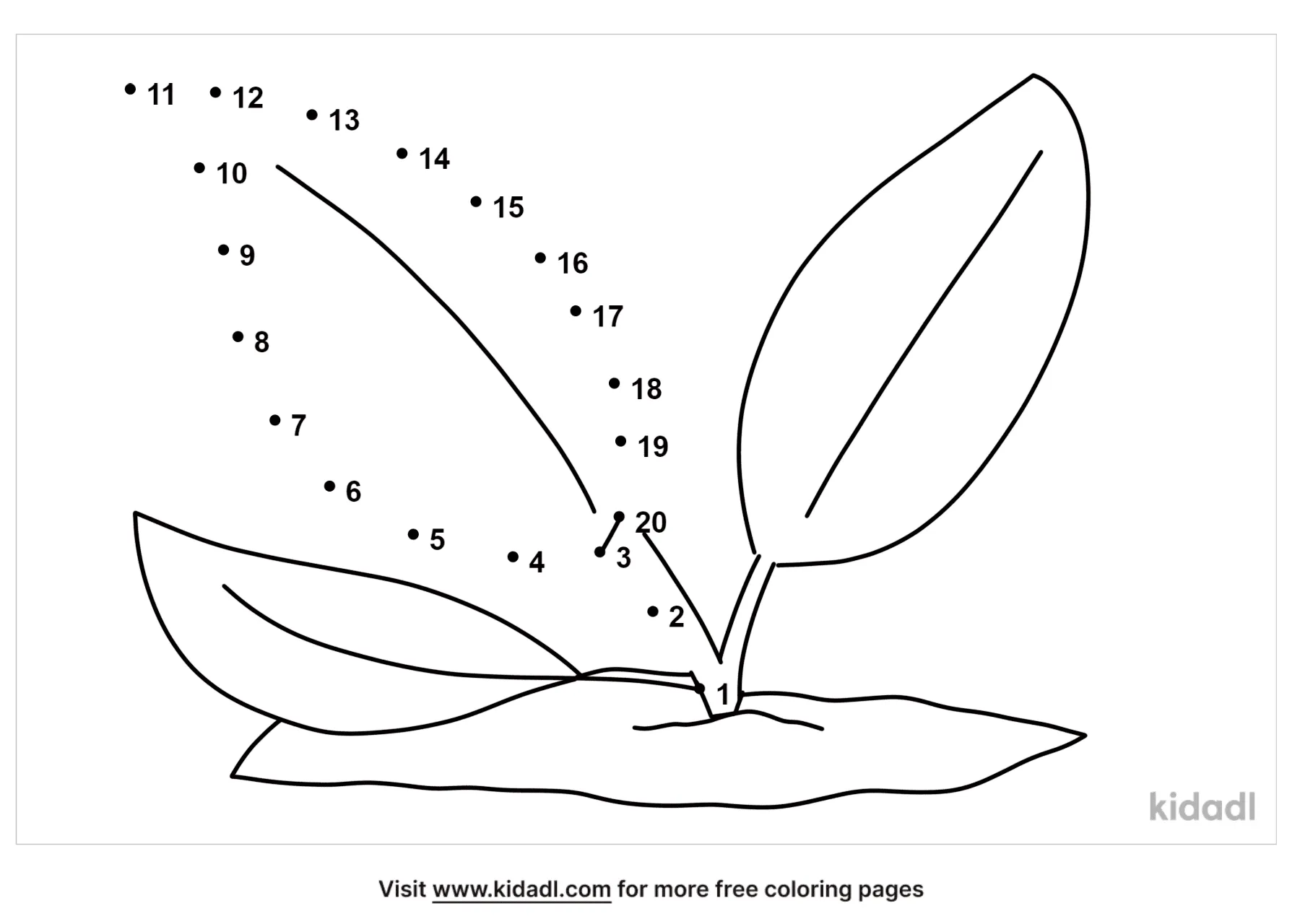 Free Plant Easy 1 Dot To Dot Printables For Kids Kidadl