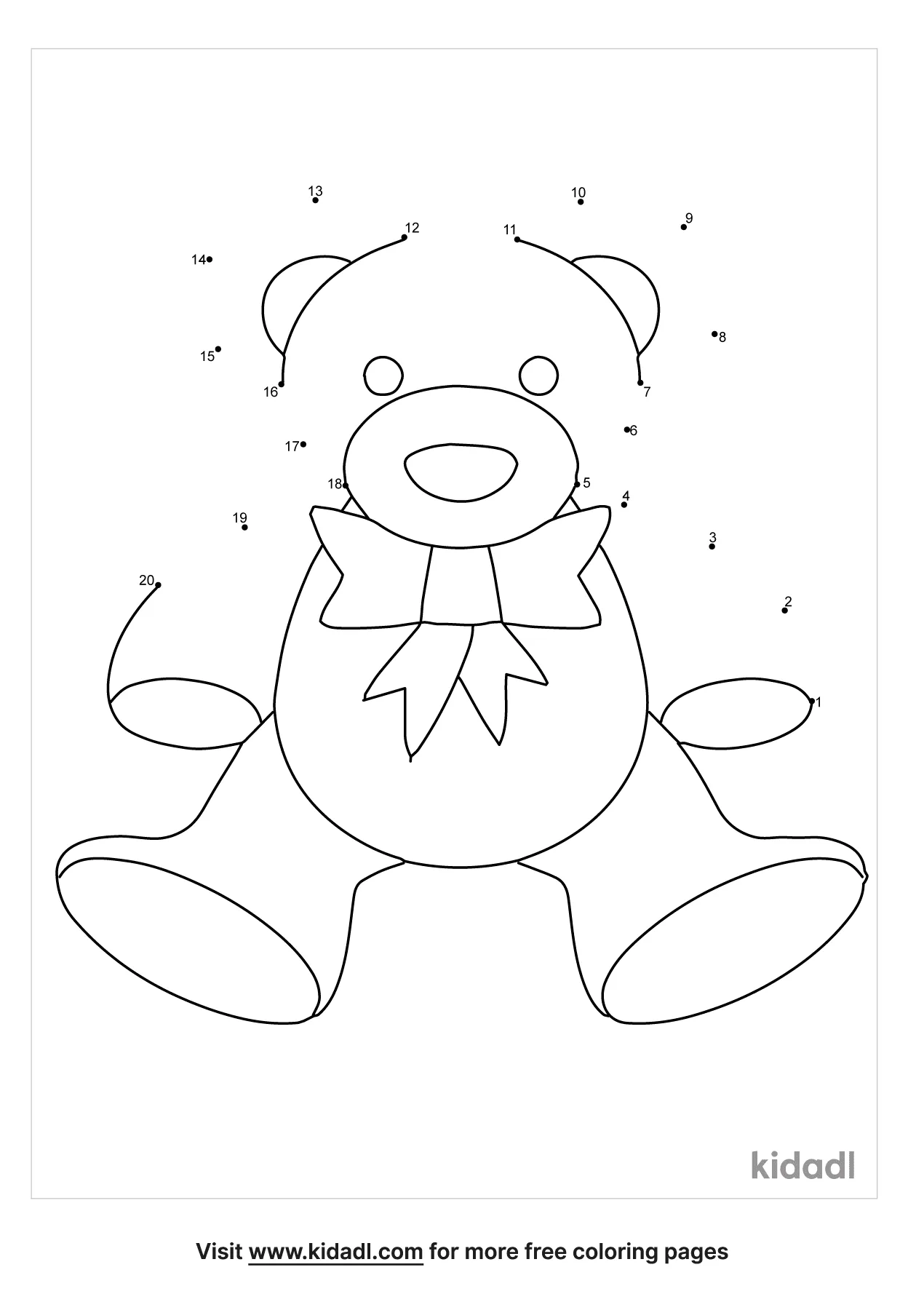 Free Doll Easy 1 Dot To Dot Printables For Kids Kidadl