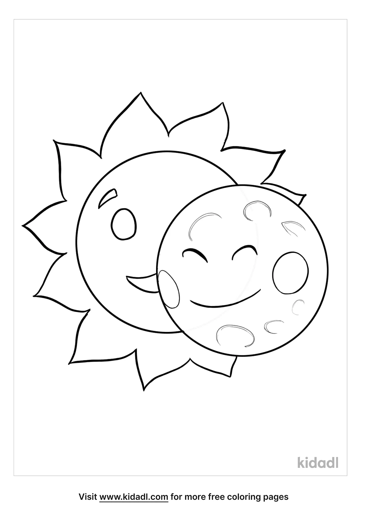 Eclipse Coloring Page Free Space Coloring Page Kidadl