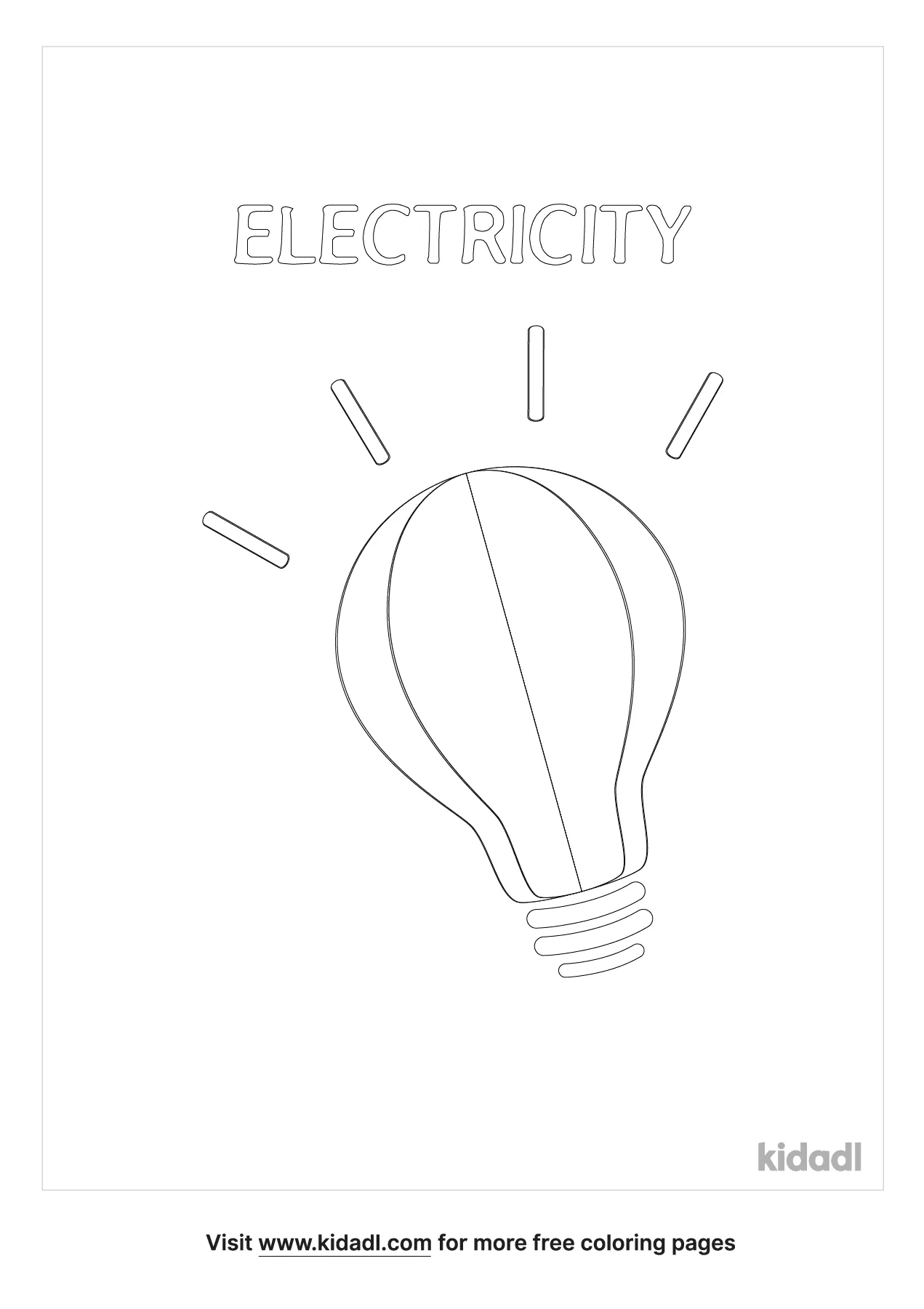 Electricity Coloring Pages For Kids