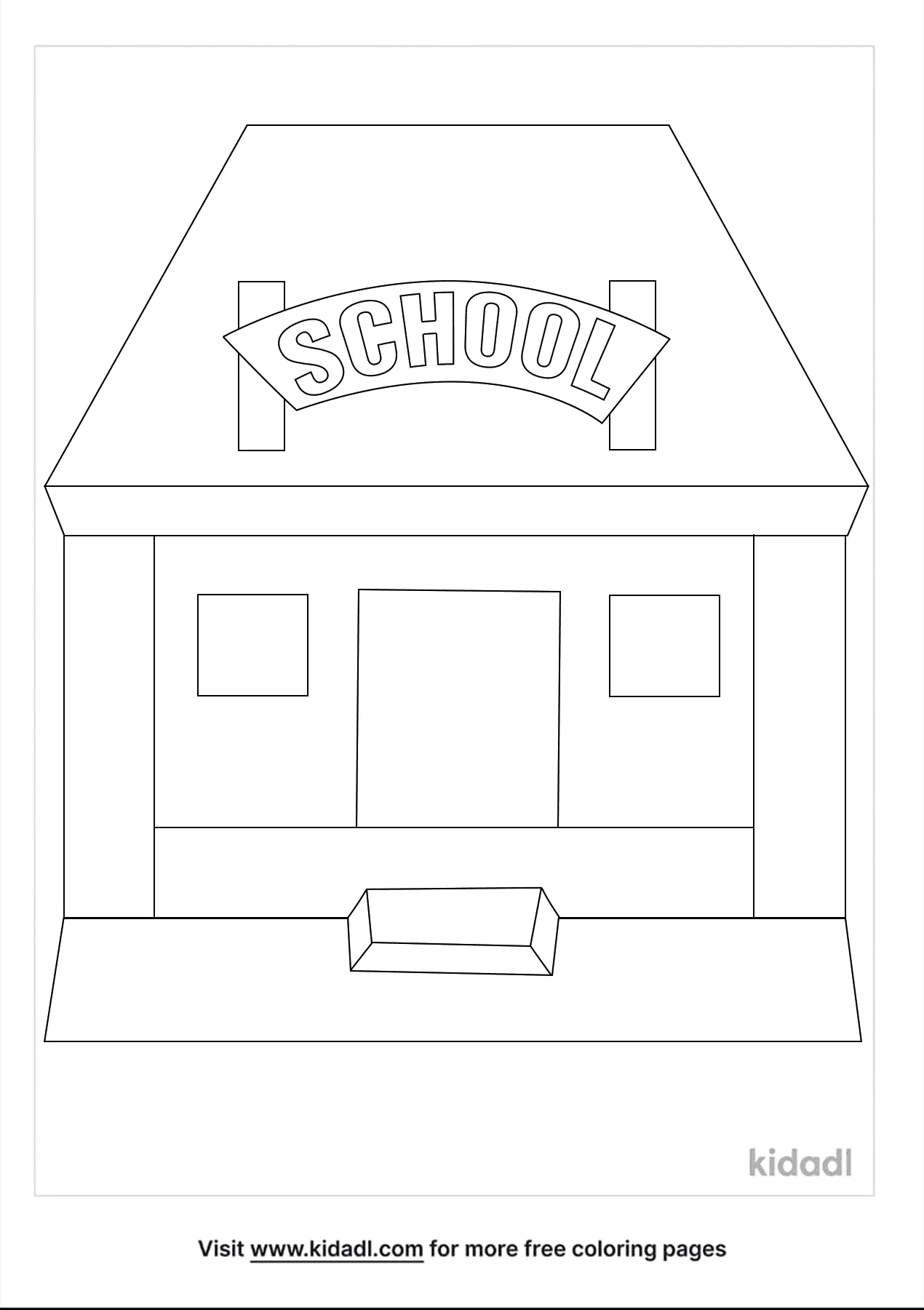 Free Elementary School Coloring Page   Coloring Page Printables ...