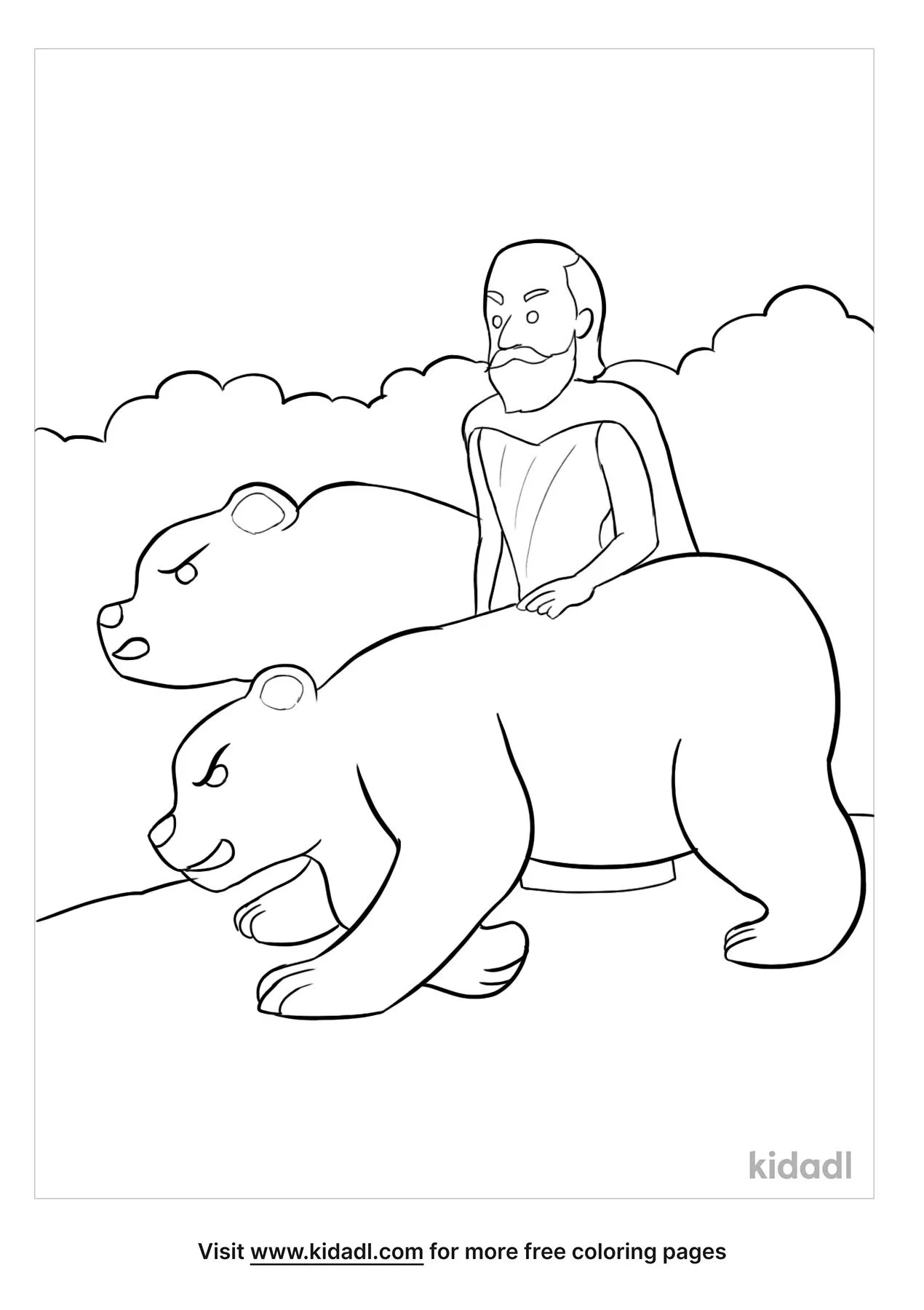 elisha and the bears coloring pages