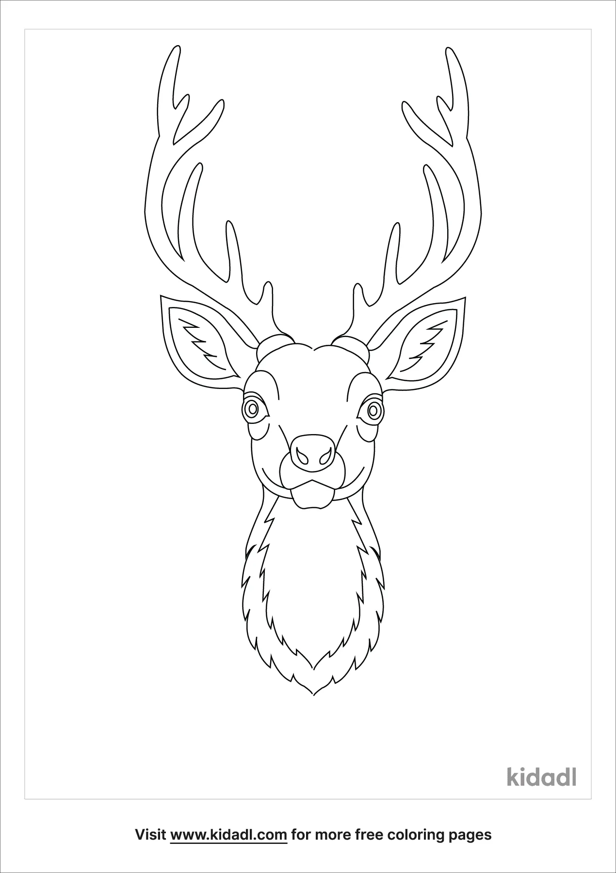 Elk Head Coloring Page