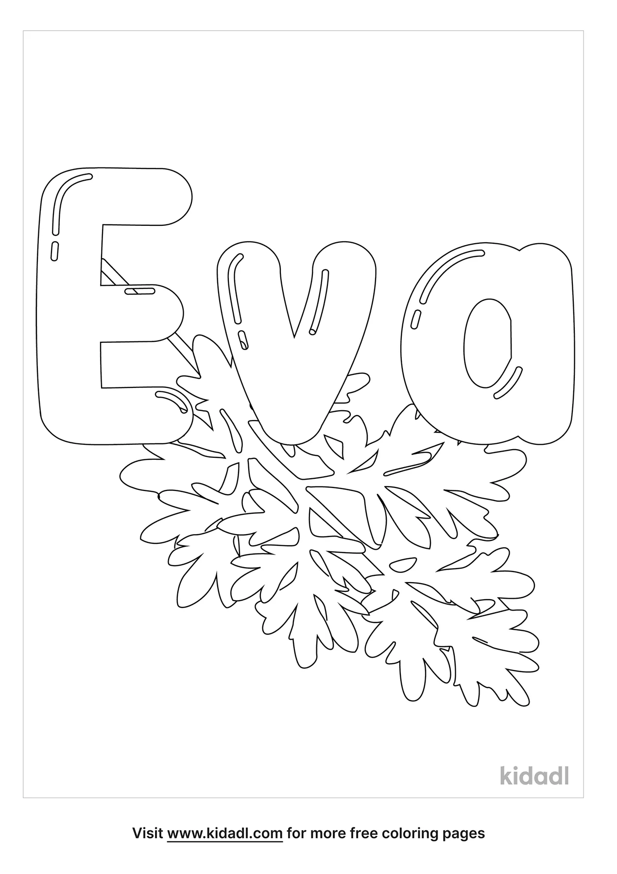Eva The Word Coloring Page
