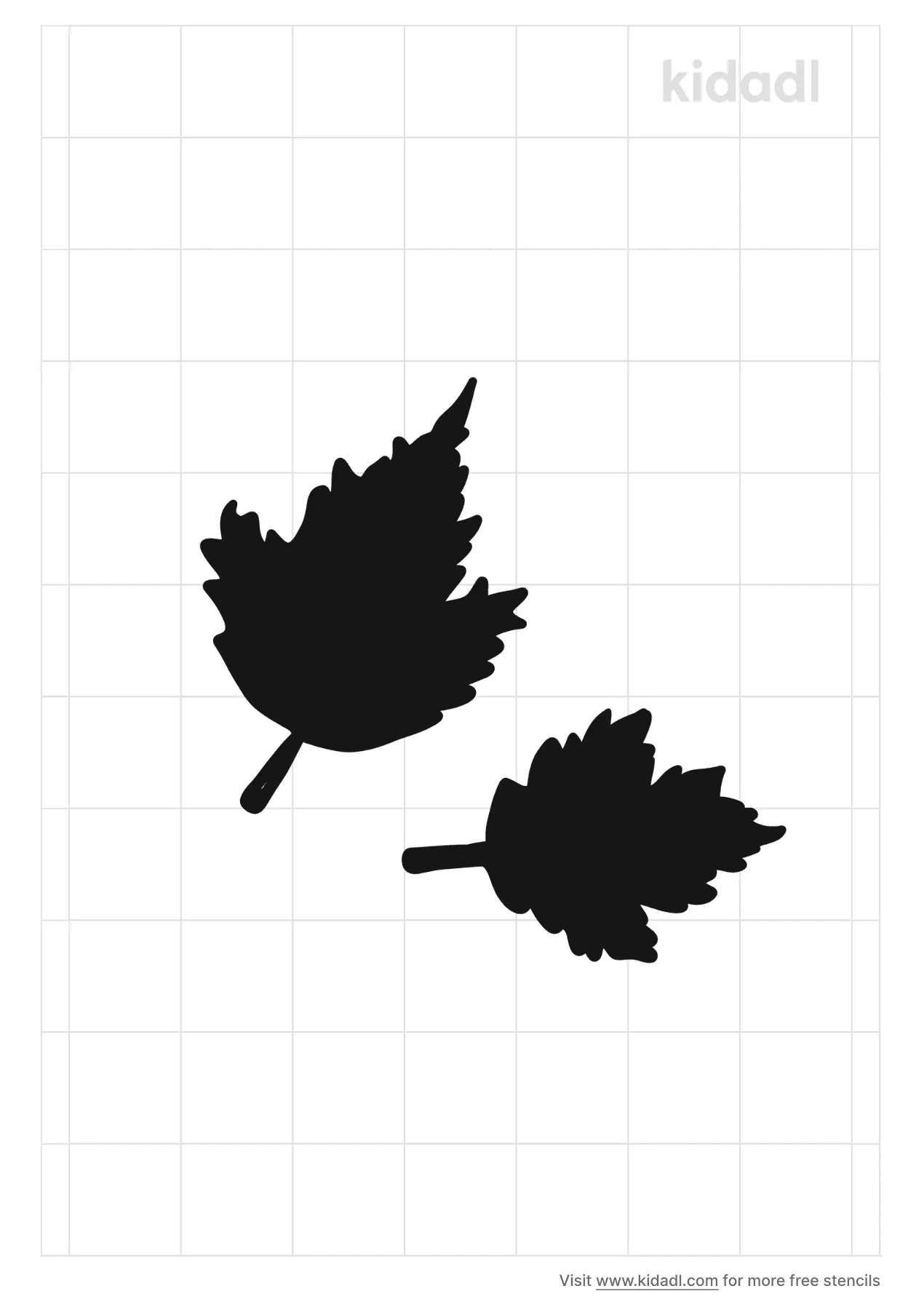 Free Fall Leaf Stencil Stencil Printables Kidadl