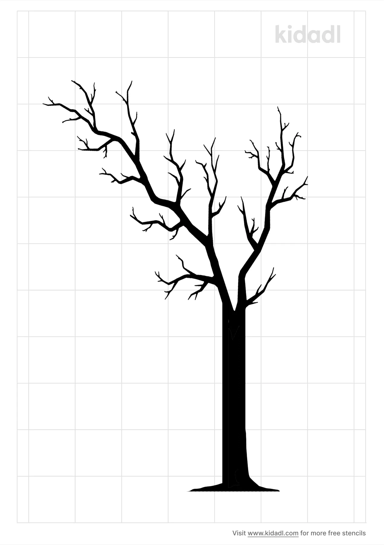 Free Fall Tree Stencil Stencil Printables Kidadl