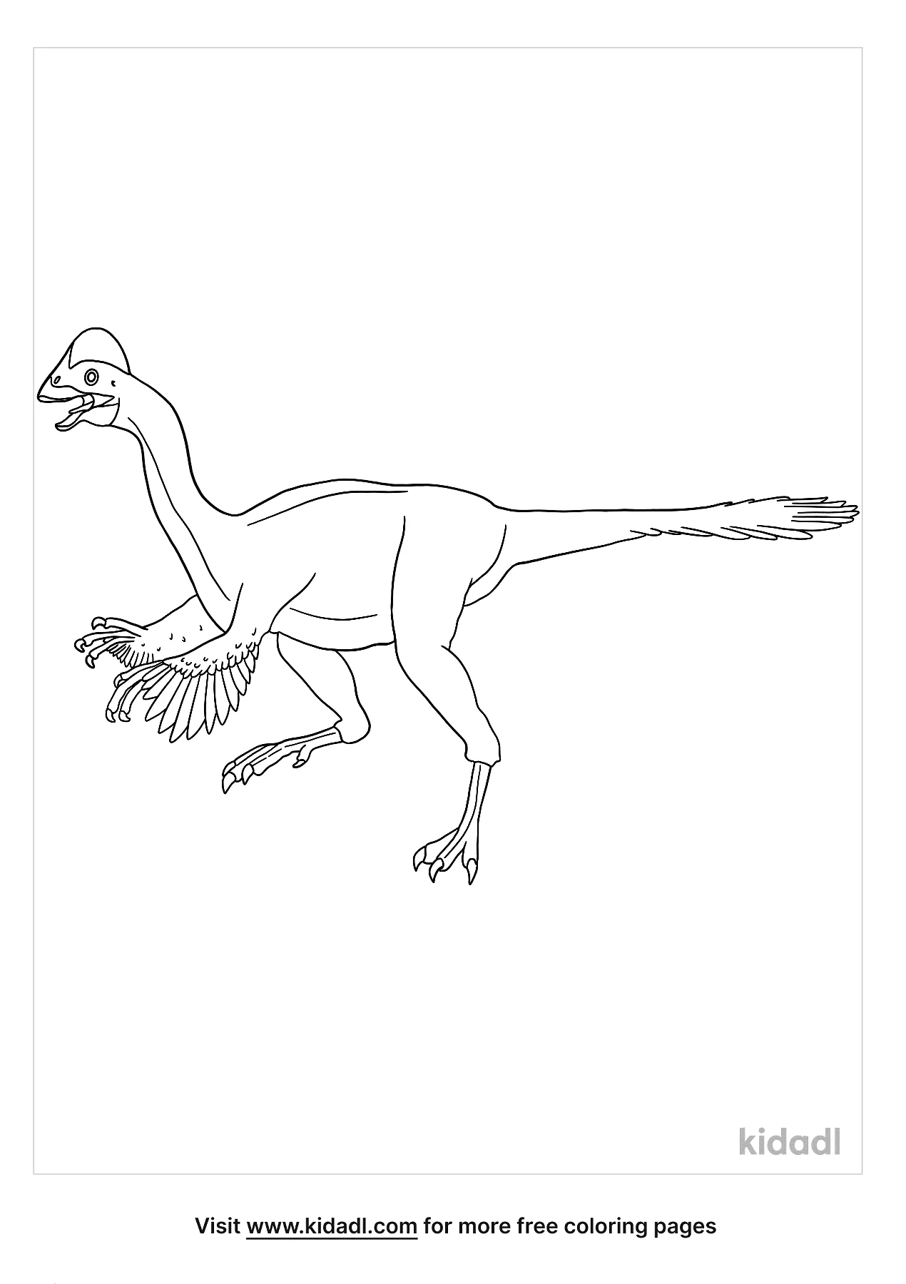 Feathered Dinosaur Coloring Page