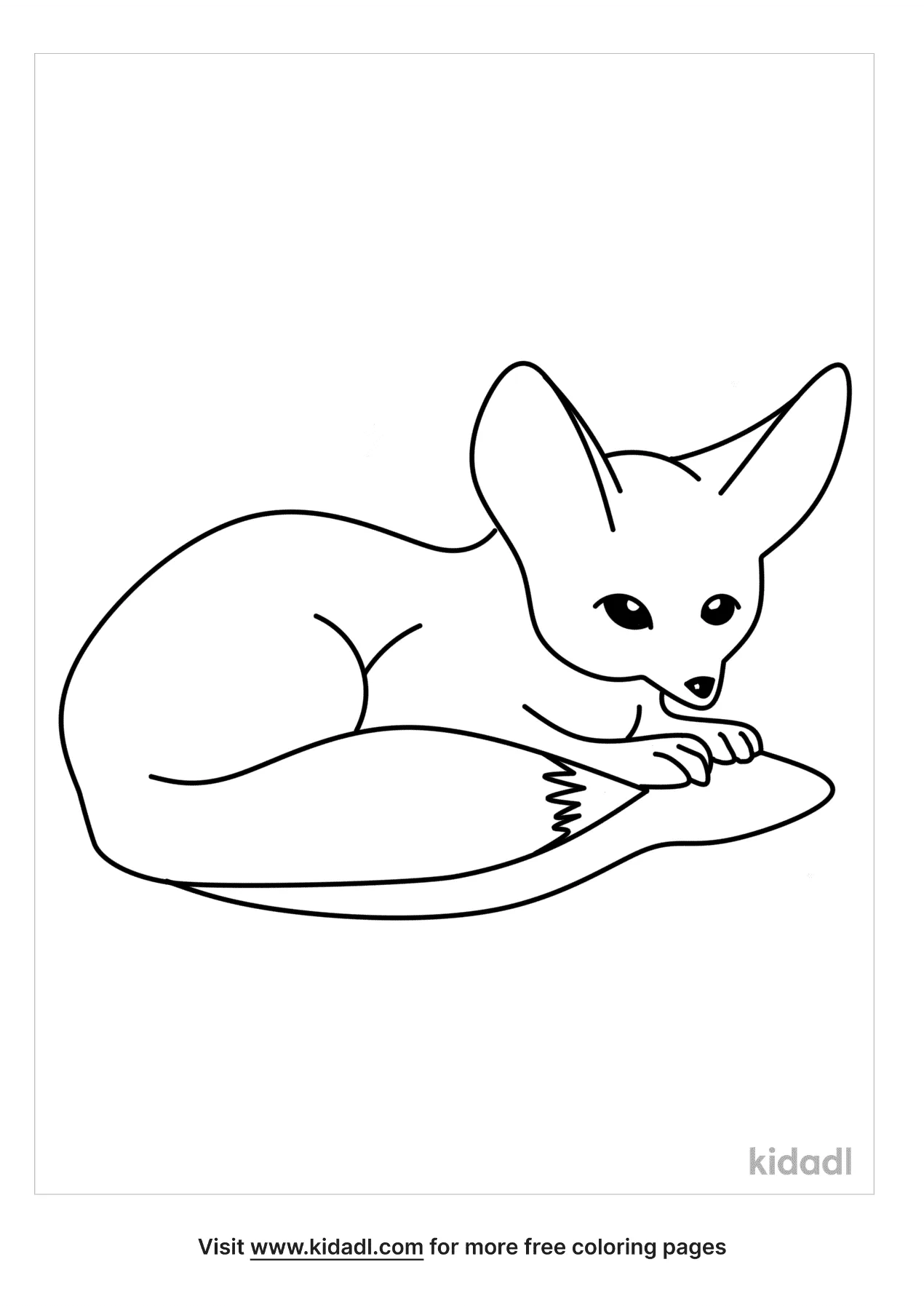 Fennec Fox Coloring Pages Free Animals Coloring Pages Kidadl