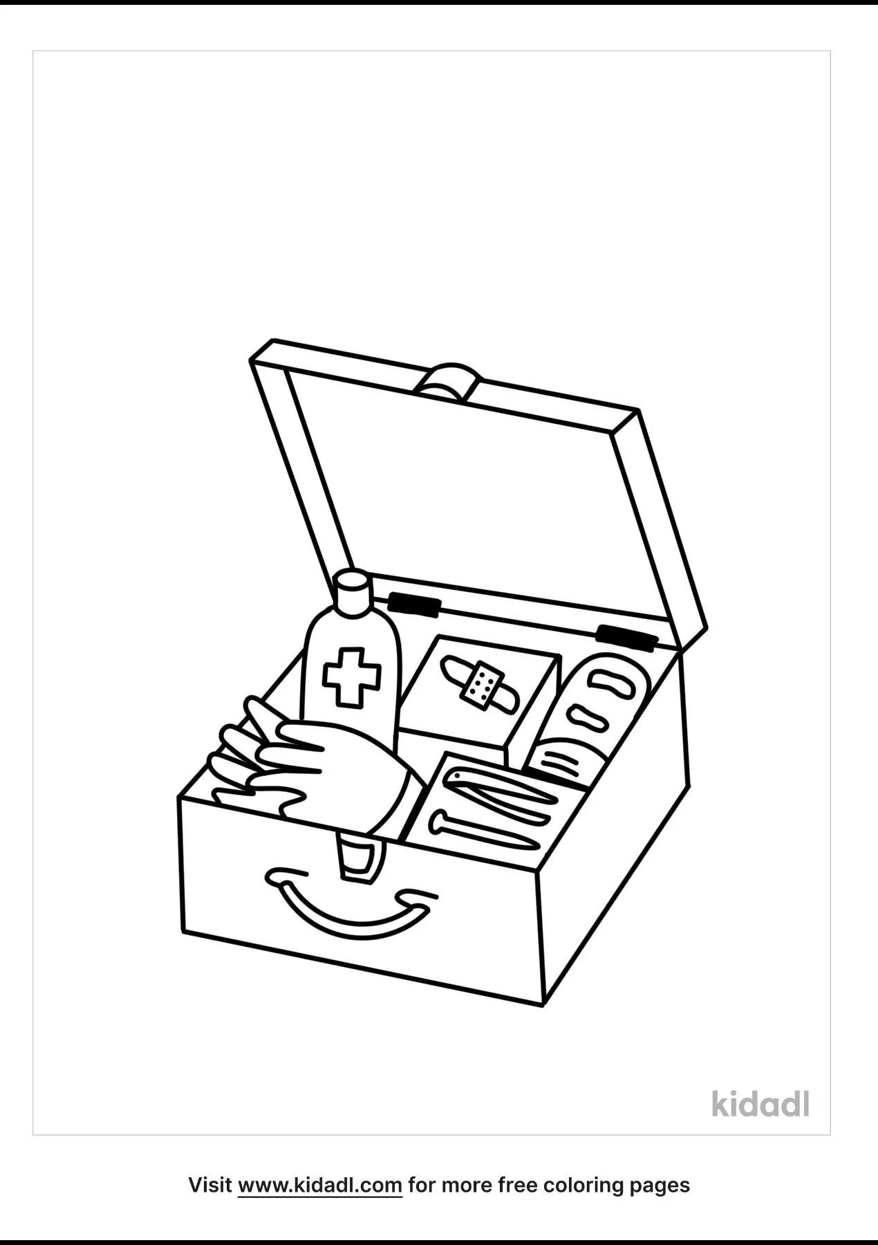 First Aid Kit Coloring Pages Free At Home Coloring Pages Kidadl