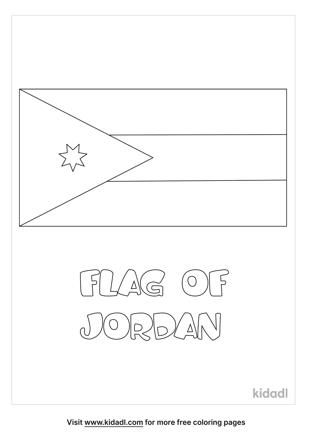 jordan flag coloring pages