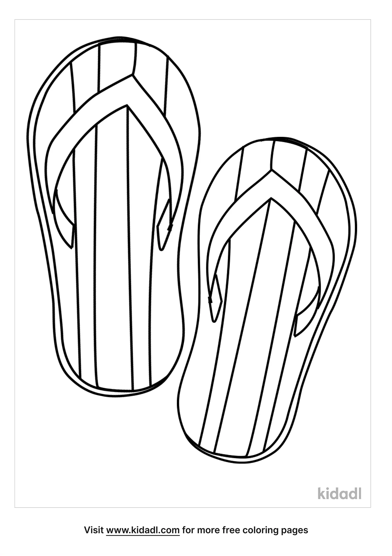 Flip Flop Coloring Pages Free Printable - FREE PRINTABLE TEMPLATES