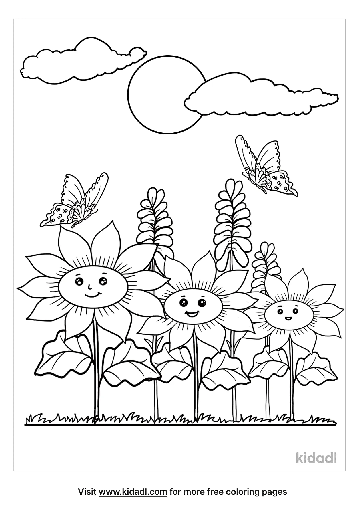 Flower Garden Coloring Pages Free Flowers Coloring Pages Kidadl
