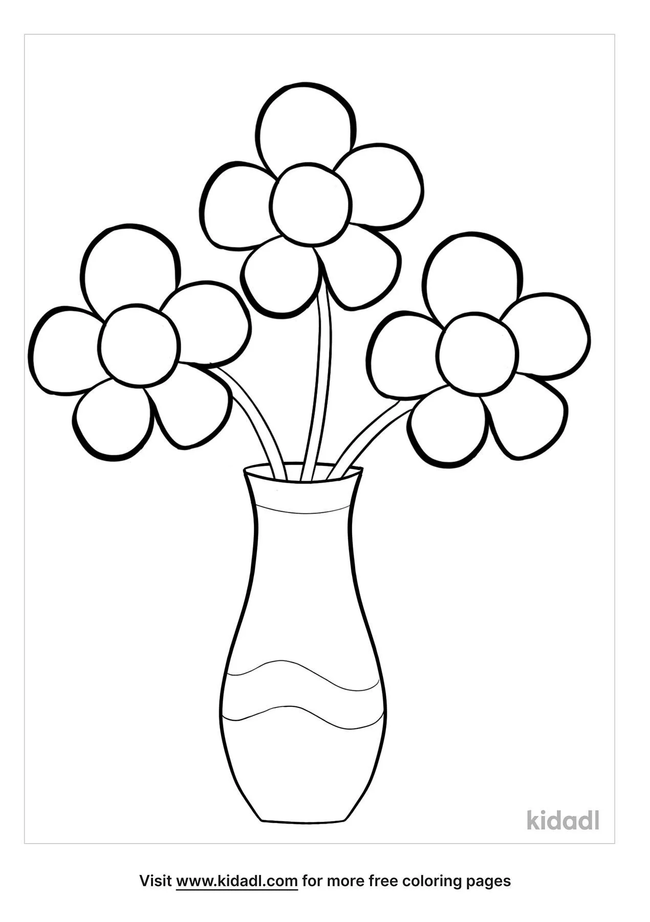 Flower Vase Coloring Pages   Free Flowers Coloring Pages   Kidadl