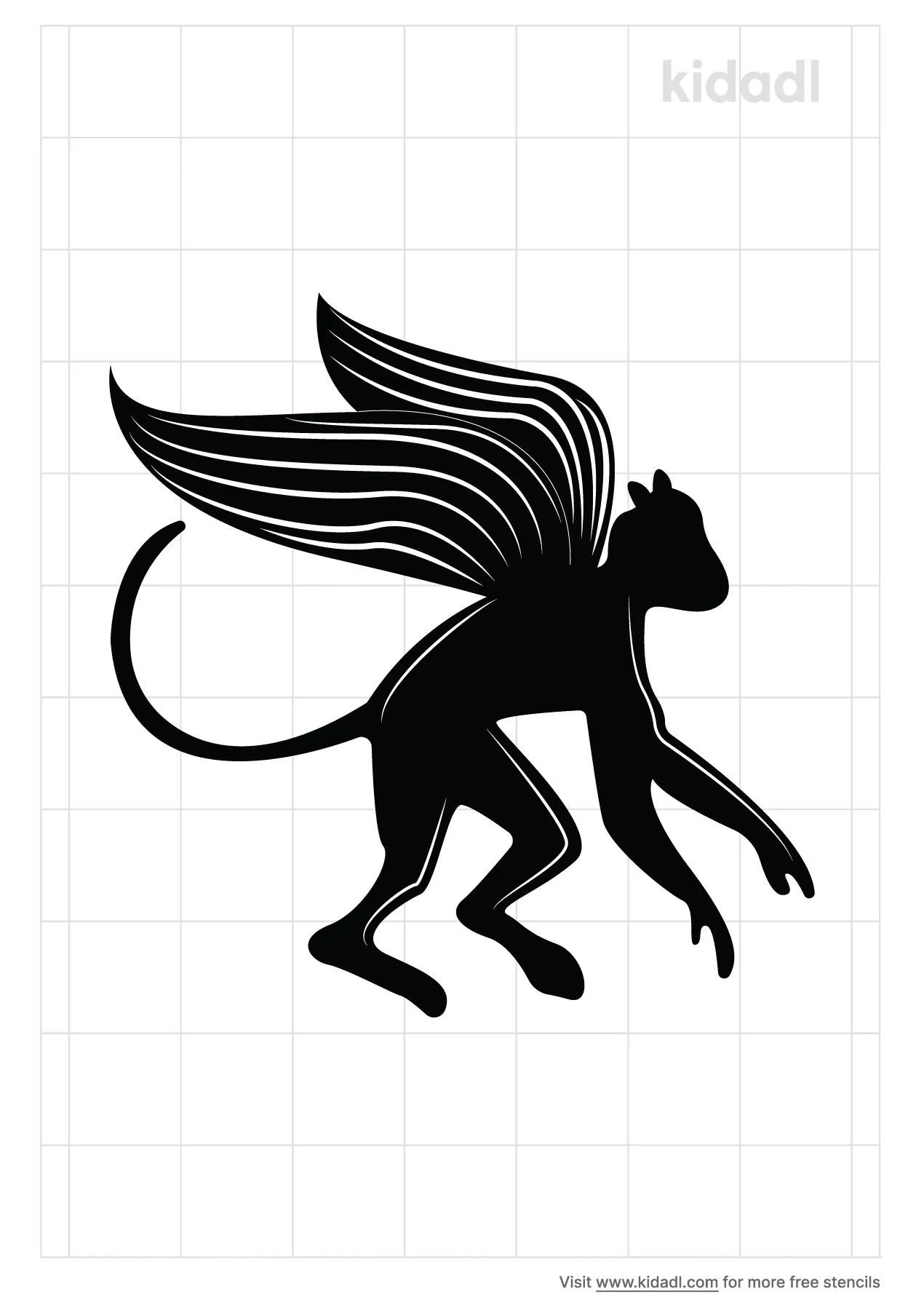 free-flying-monkeys-stencil-stencil-printables-kidadl