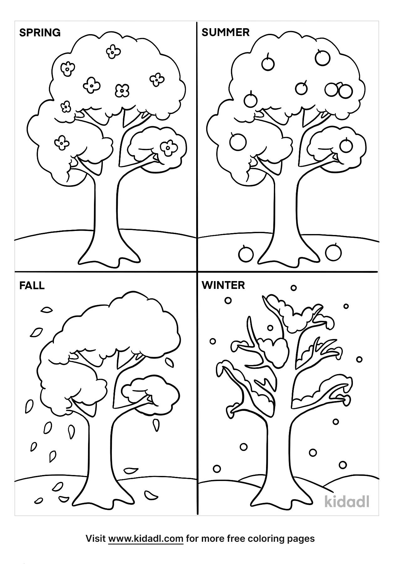 free trees coloring pages