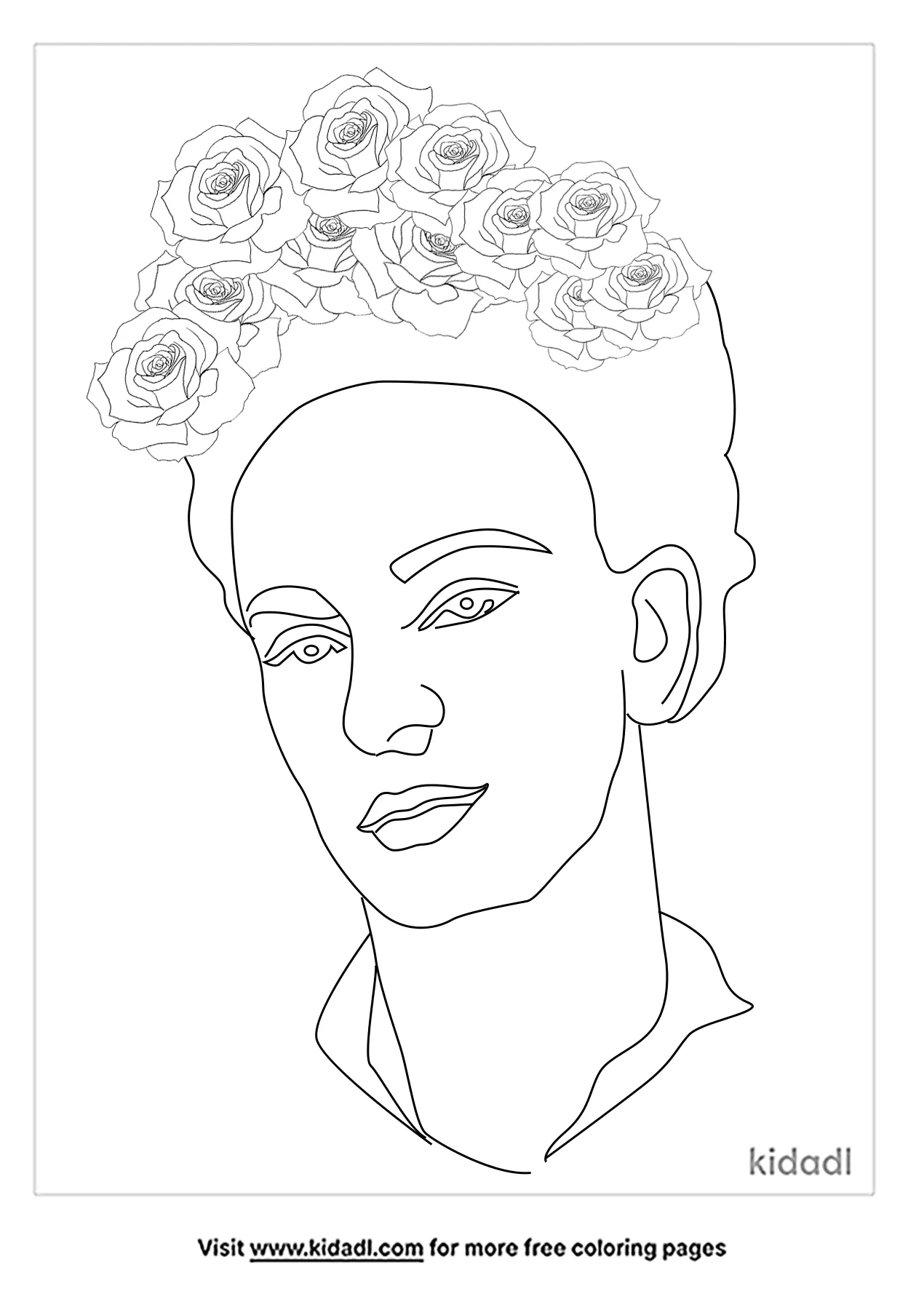 Free Frida Kahlo Coloring Page | Coloring Page Printables | Kidadl
