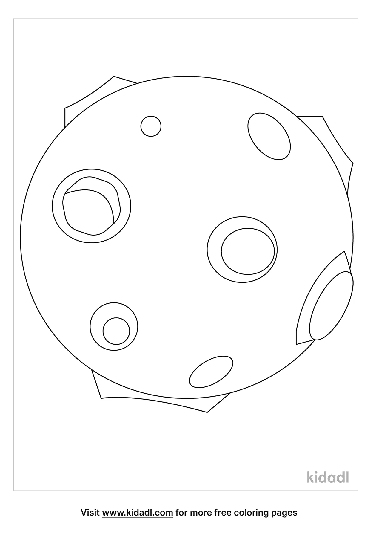 Full Moon With Craters Coloring Page