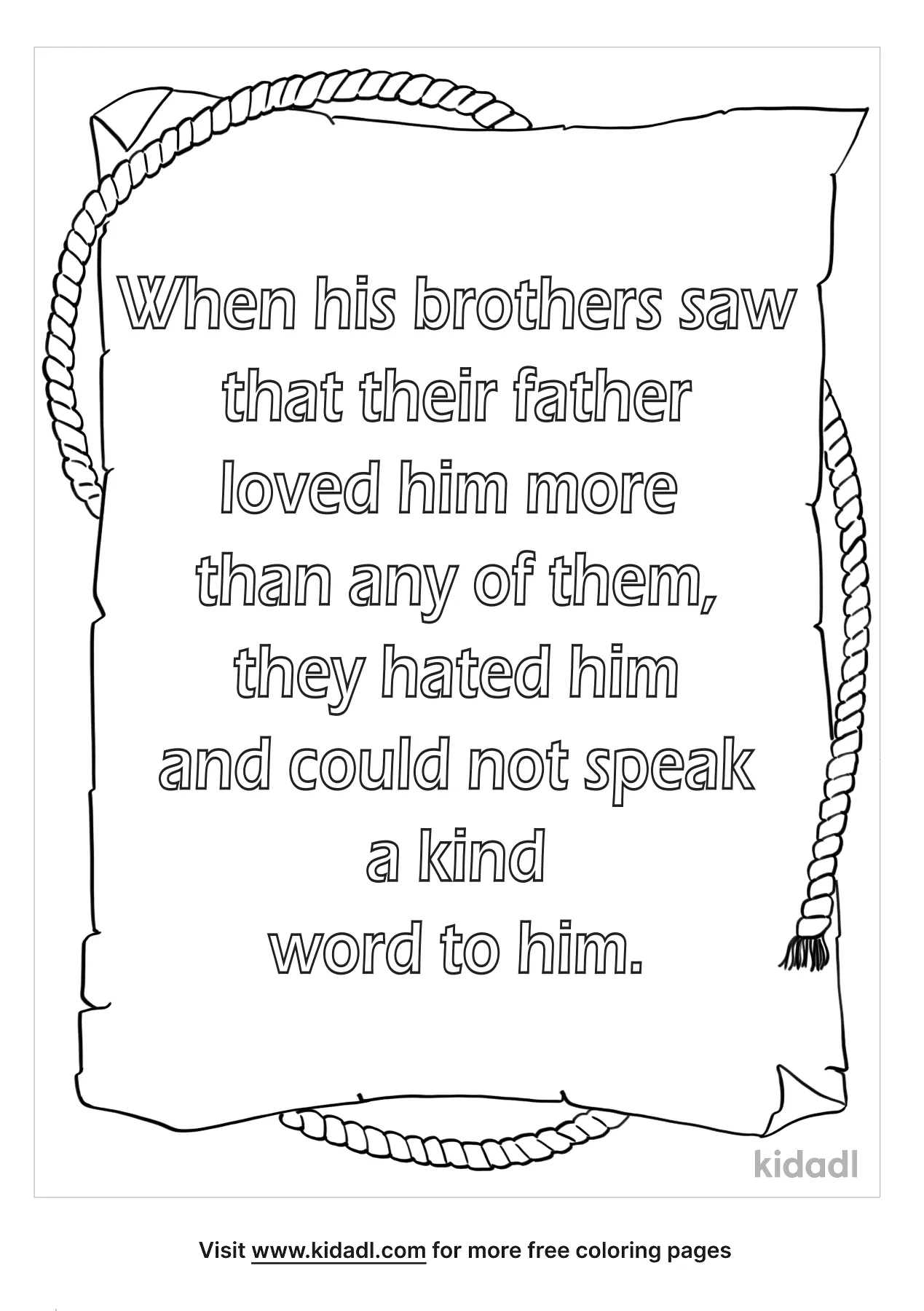 genesis 37 coloring pages