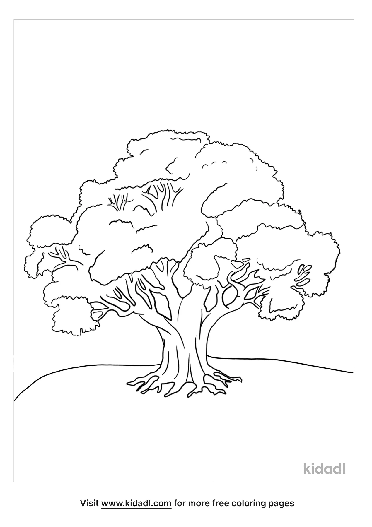 Georgia Oak Tree Coloring Page