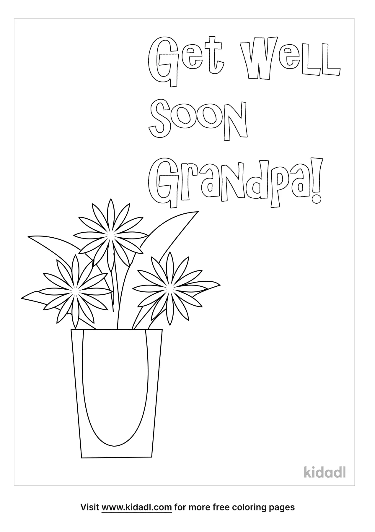 Get Well Soon Grandpa Coloring Page