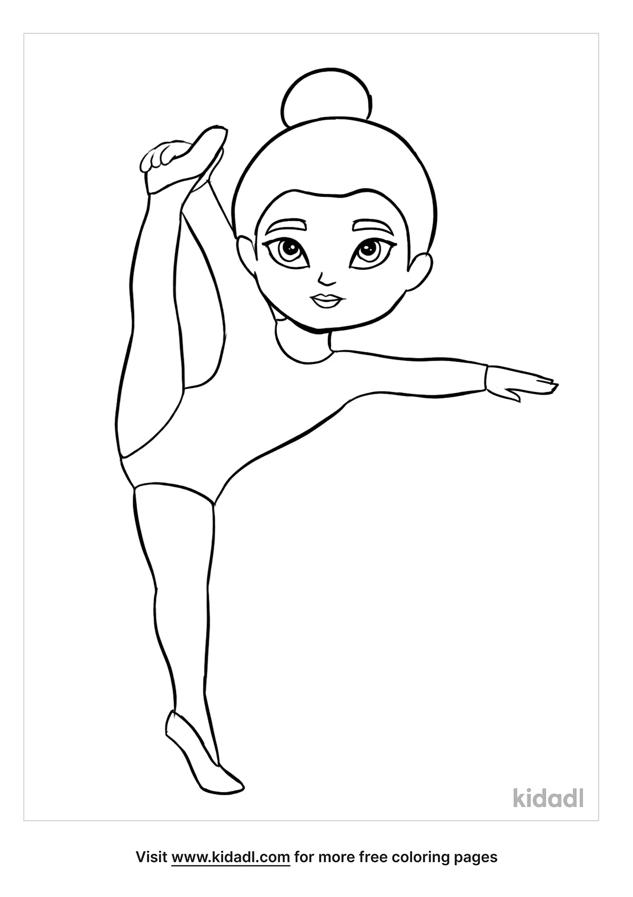 gymnastics coloring pages for girls