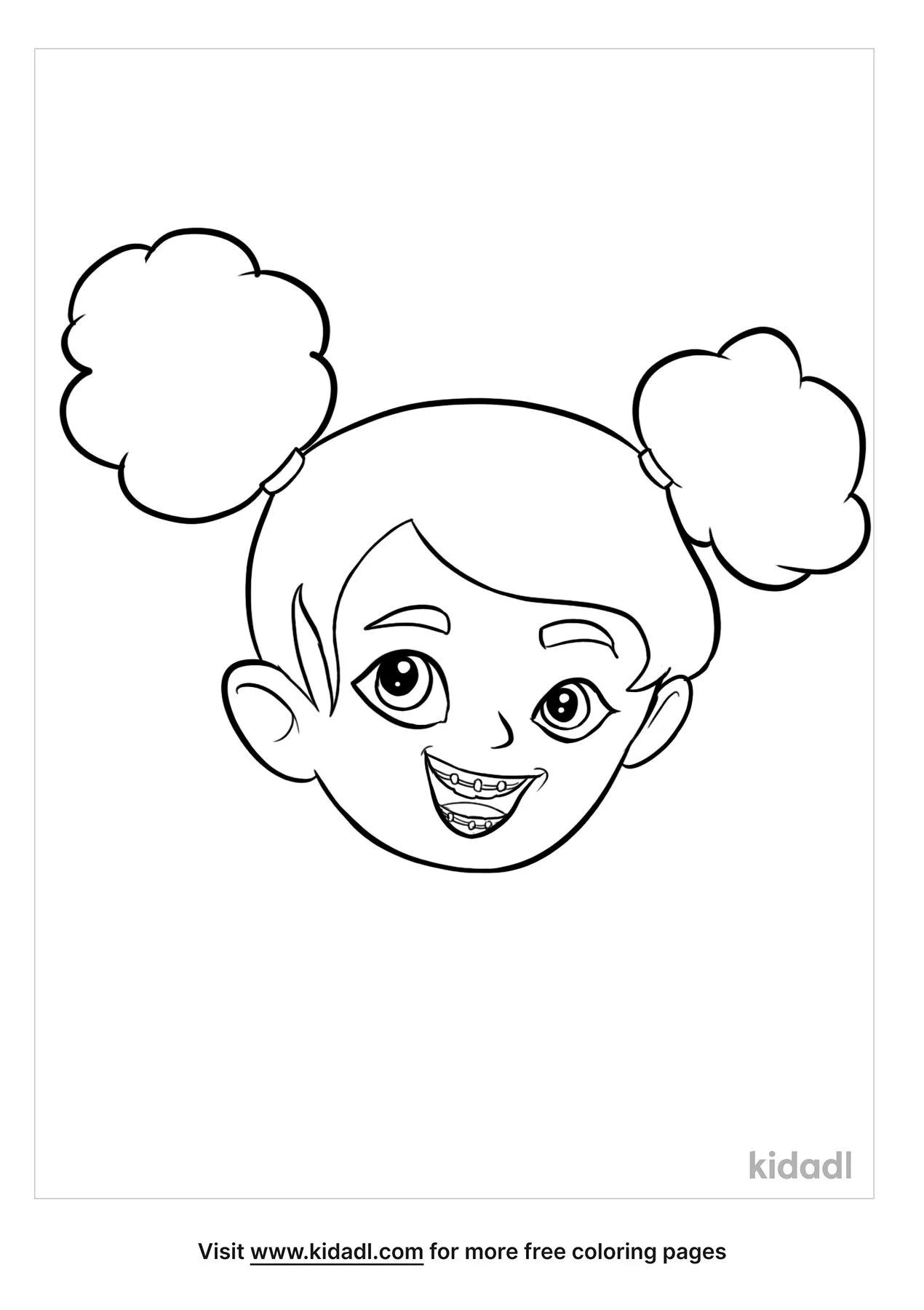 coloring pages kids with braces