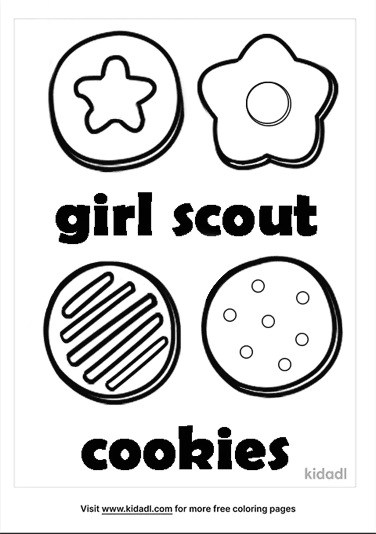 Girl Scout Cookies Coloring Pages   Free Food and drinks Coloring ...