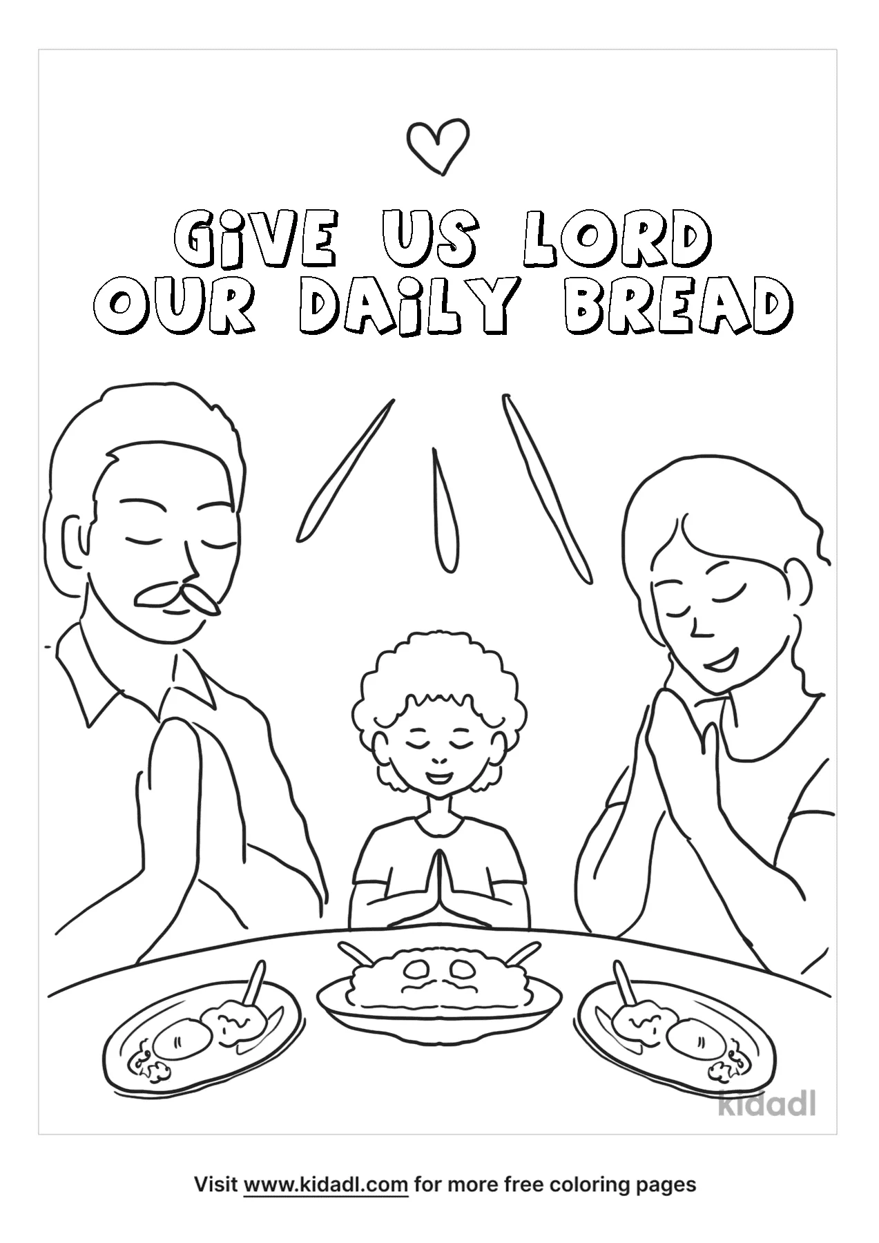 Give Us Lord Our Daily Bread Coloring Page