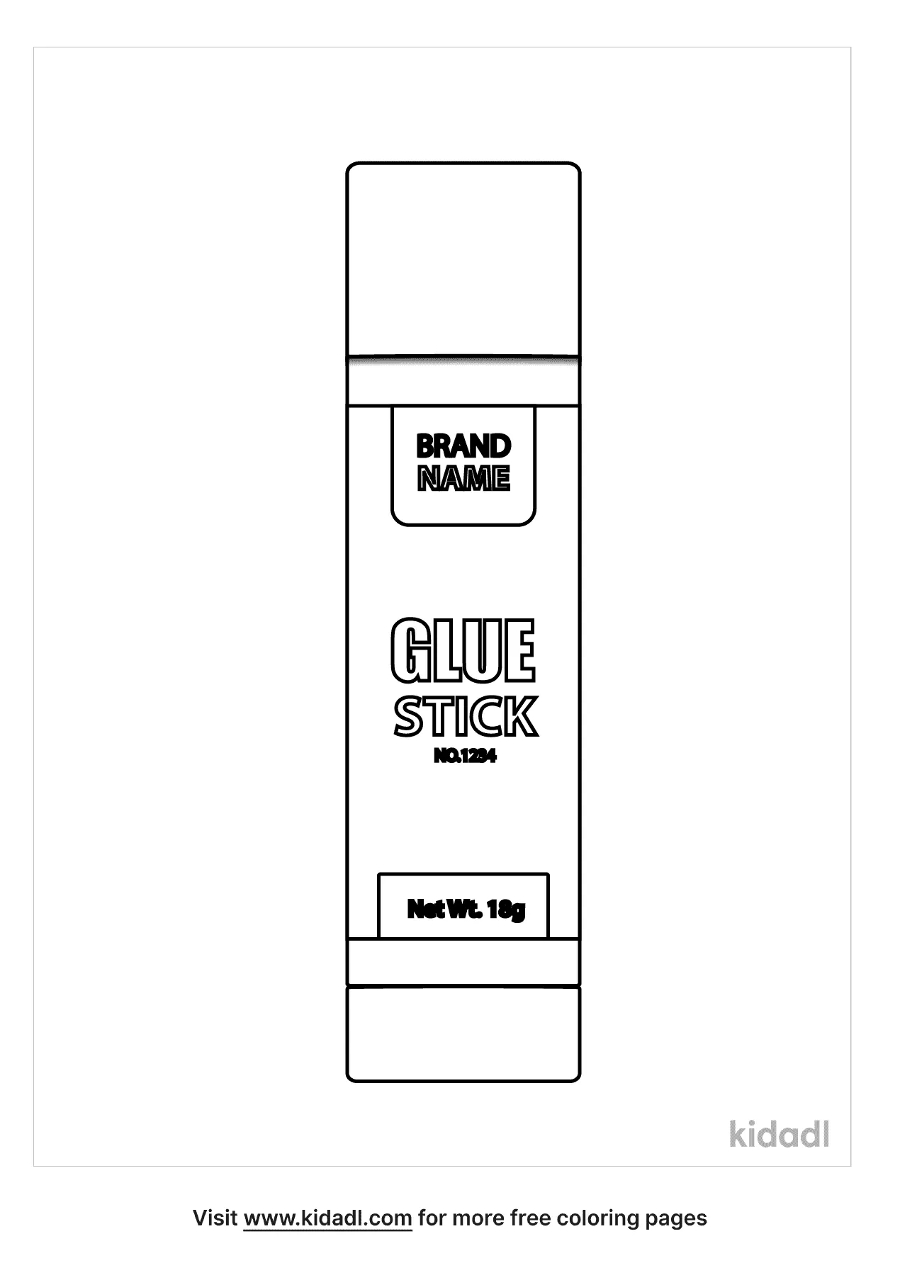 glue stick coloring pages