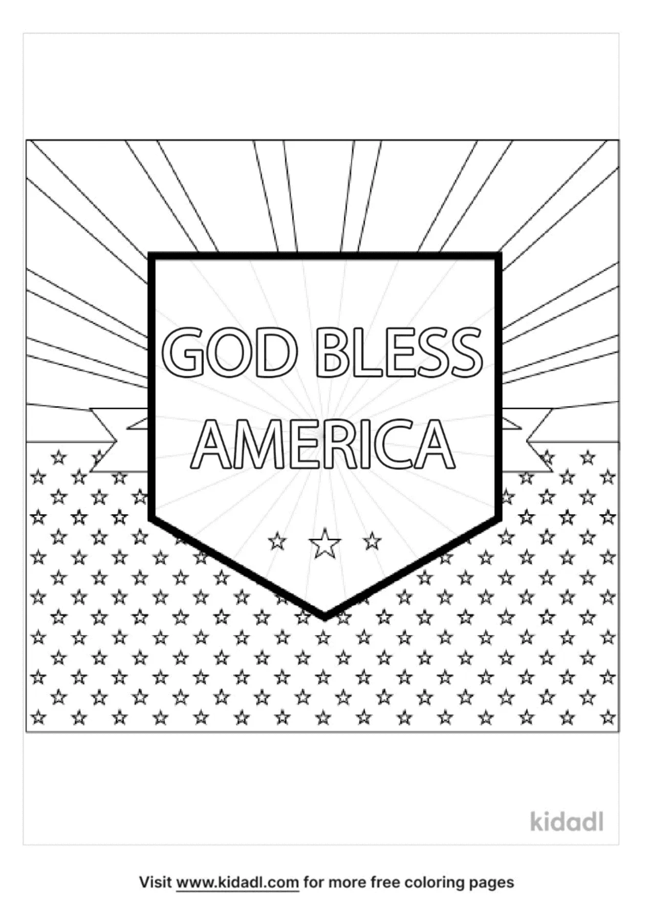 Free God Bless America Coloring Page | Coloring Page Printables | Kidadl