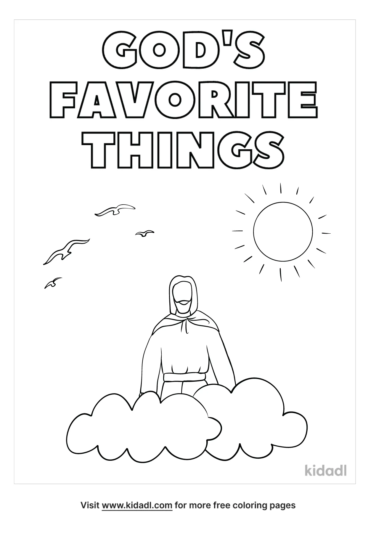 Free God Favorite Things Coloring Page | Coloring Page Printables | Kidadl