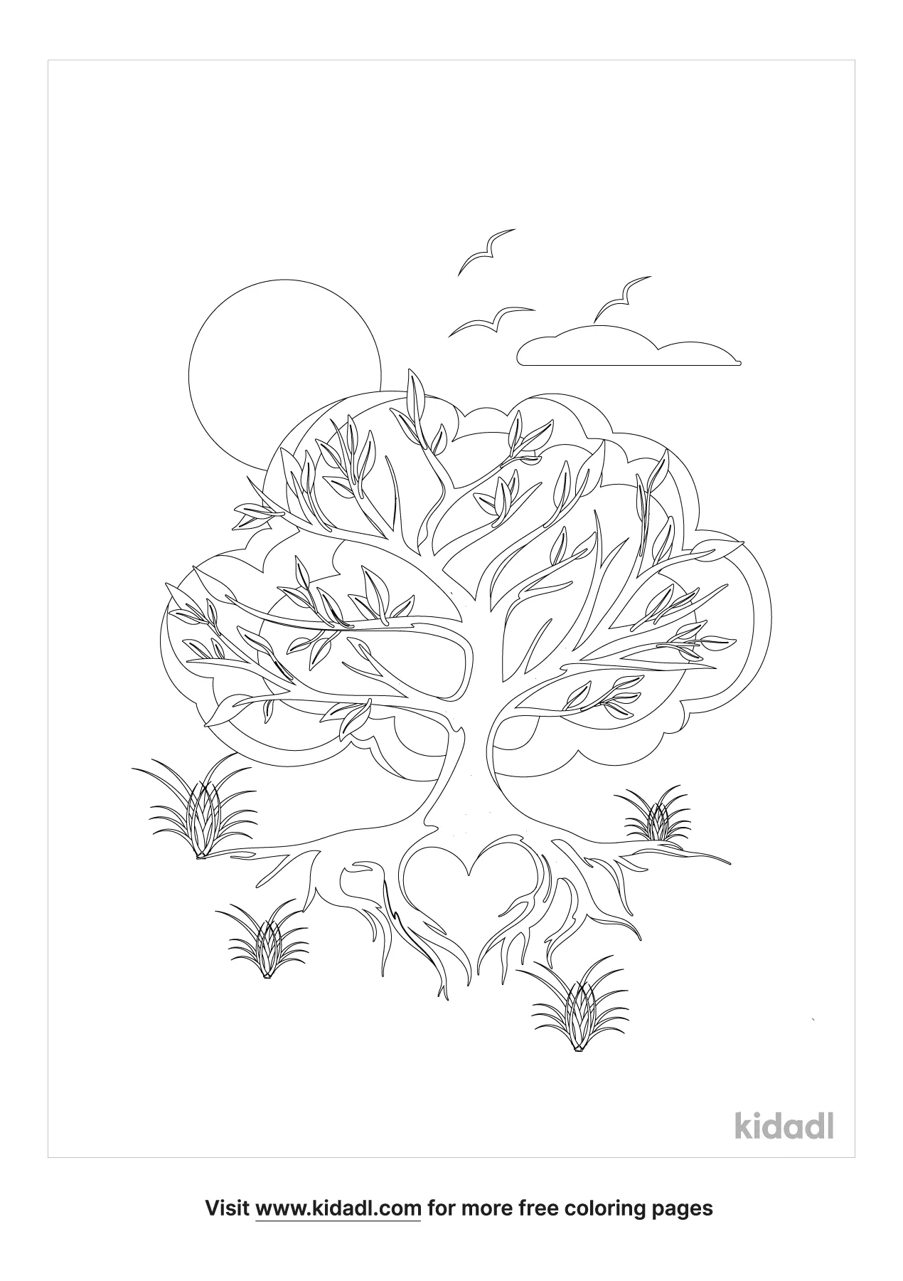 God Made The Trees Coloring Page