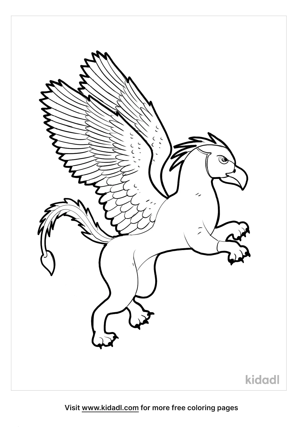 Griffin Coloring Pages Free Fairytales Stories Coloring Pages Kidadl