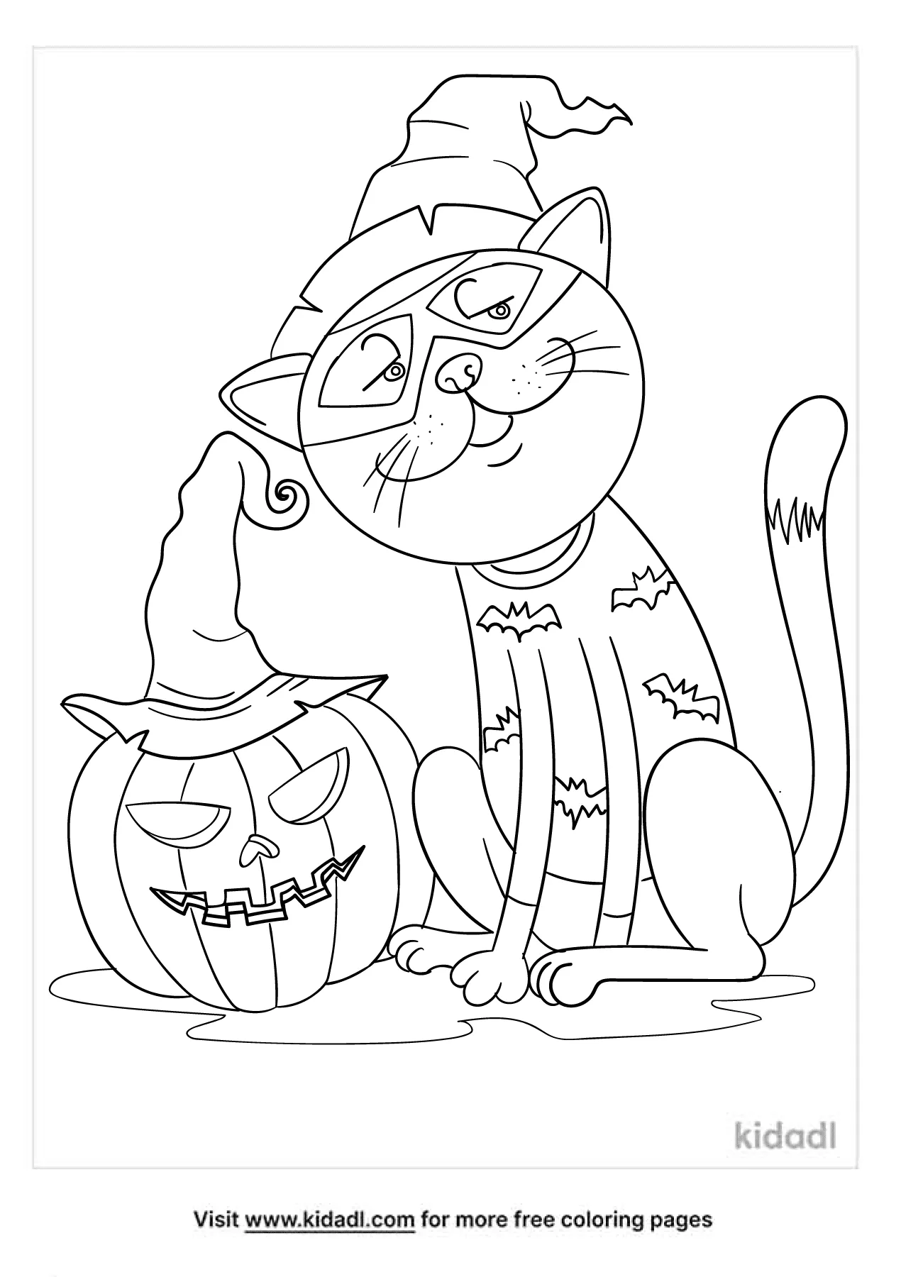 Halloween Animal Coloring Page   Free Halloween Coloring Page   Kidadl