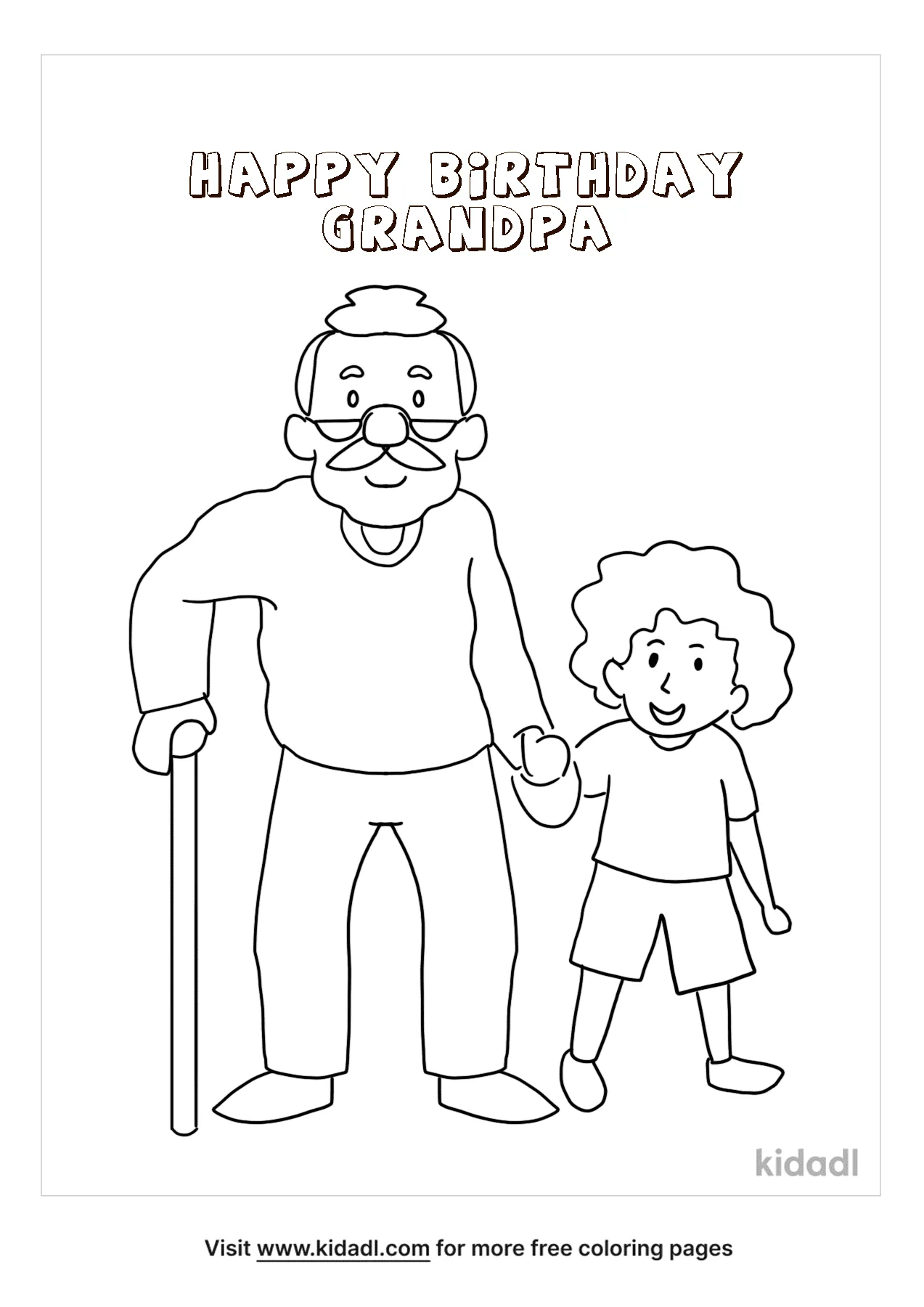 Happy Birthday Grandpa Coloring Page Images And Photos Finder