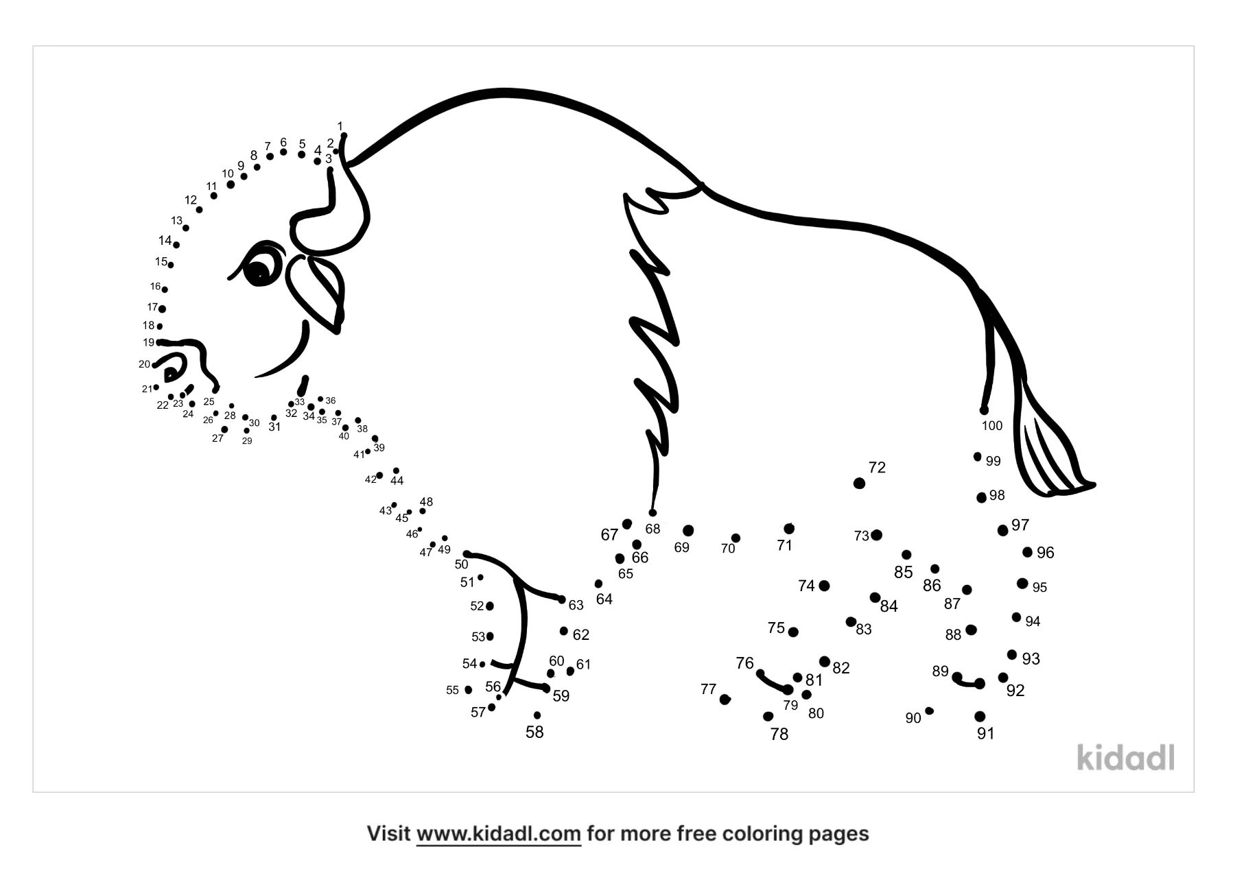 Free Dog Hard 1 100 Dot To Dot Printables For Kids Kidadl