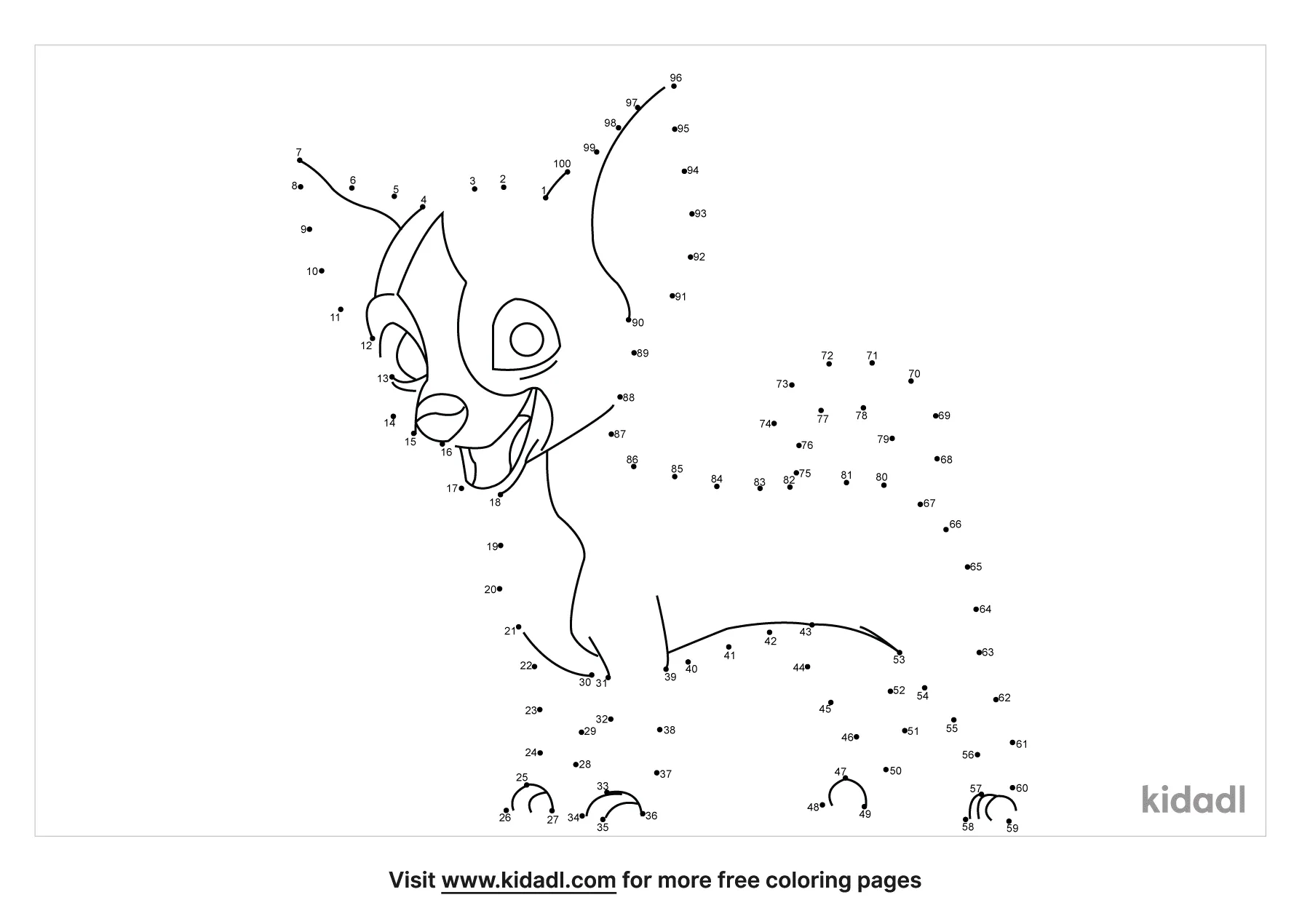 Free Chihuahua Hard 1 100 Dot To Dot Printables For Kids Kidadl