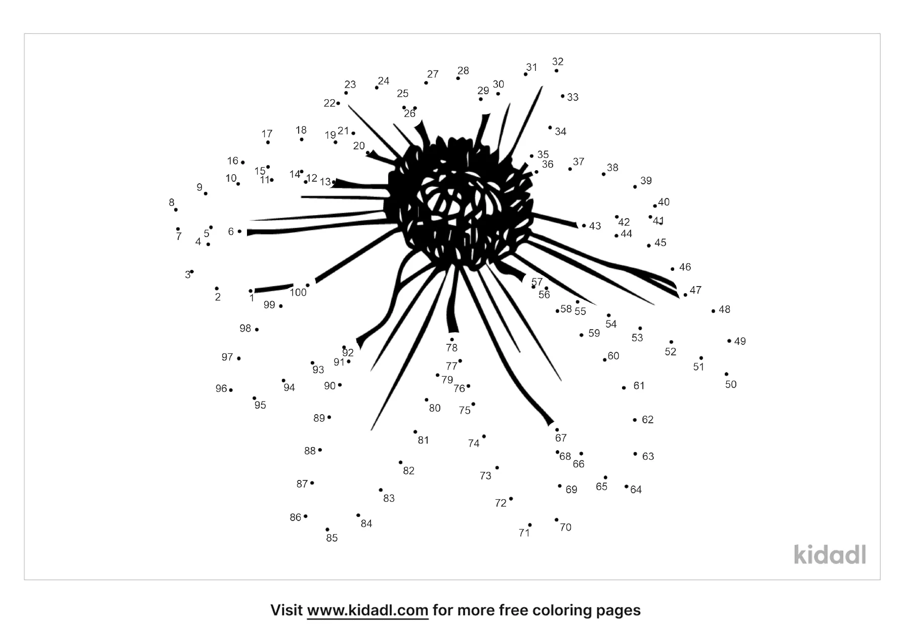 Free Tulip Medium 1 50 Dot To Dot Printables For Kids Kidadl