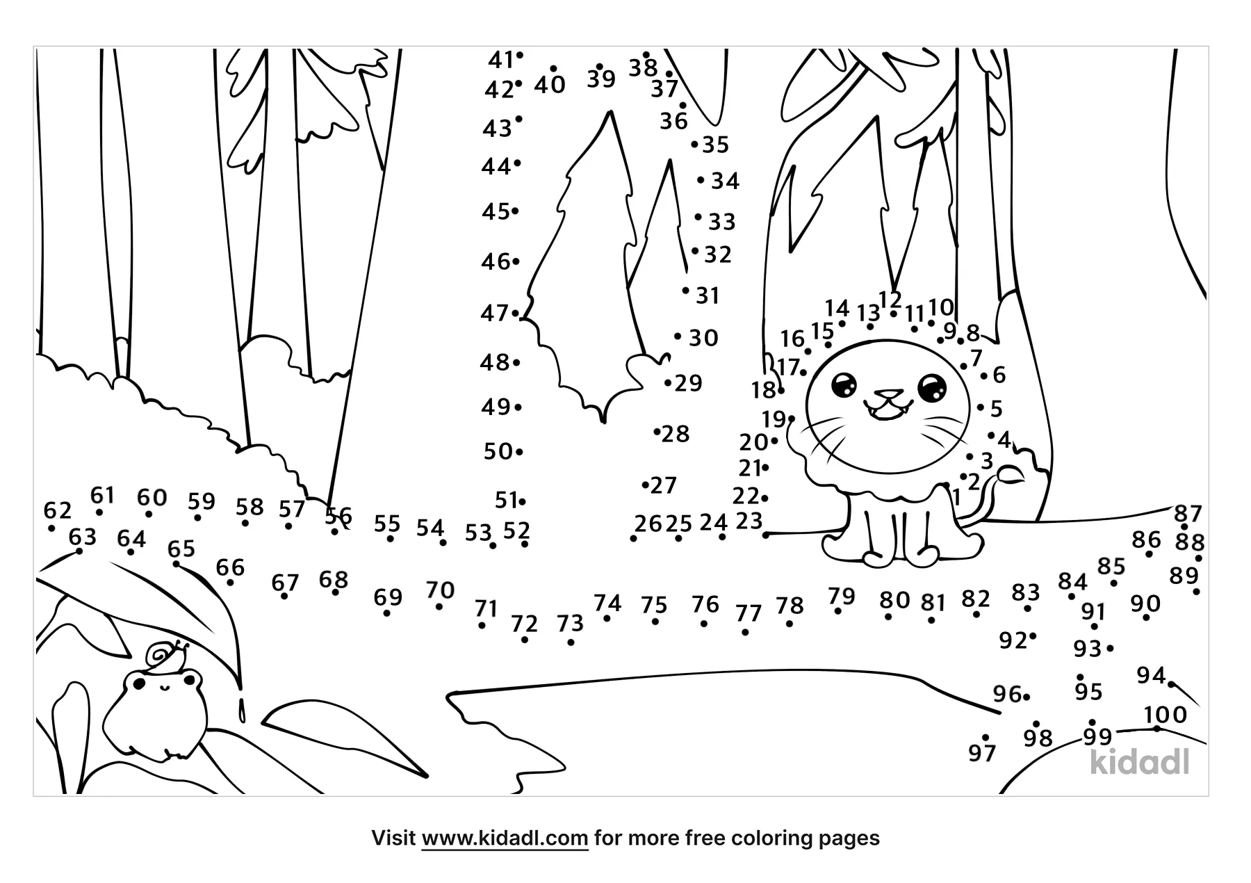 Free Forest Dot To Dot Printables Letters Numbers Kidadl